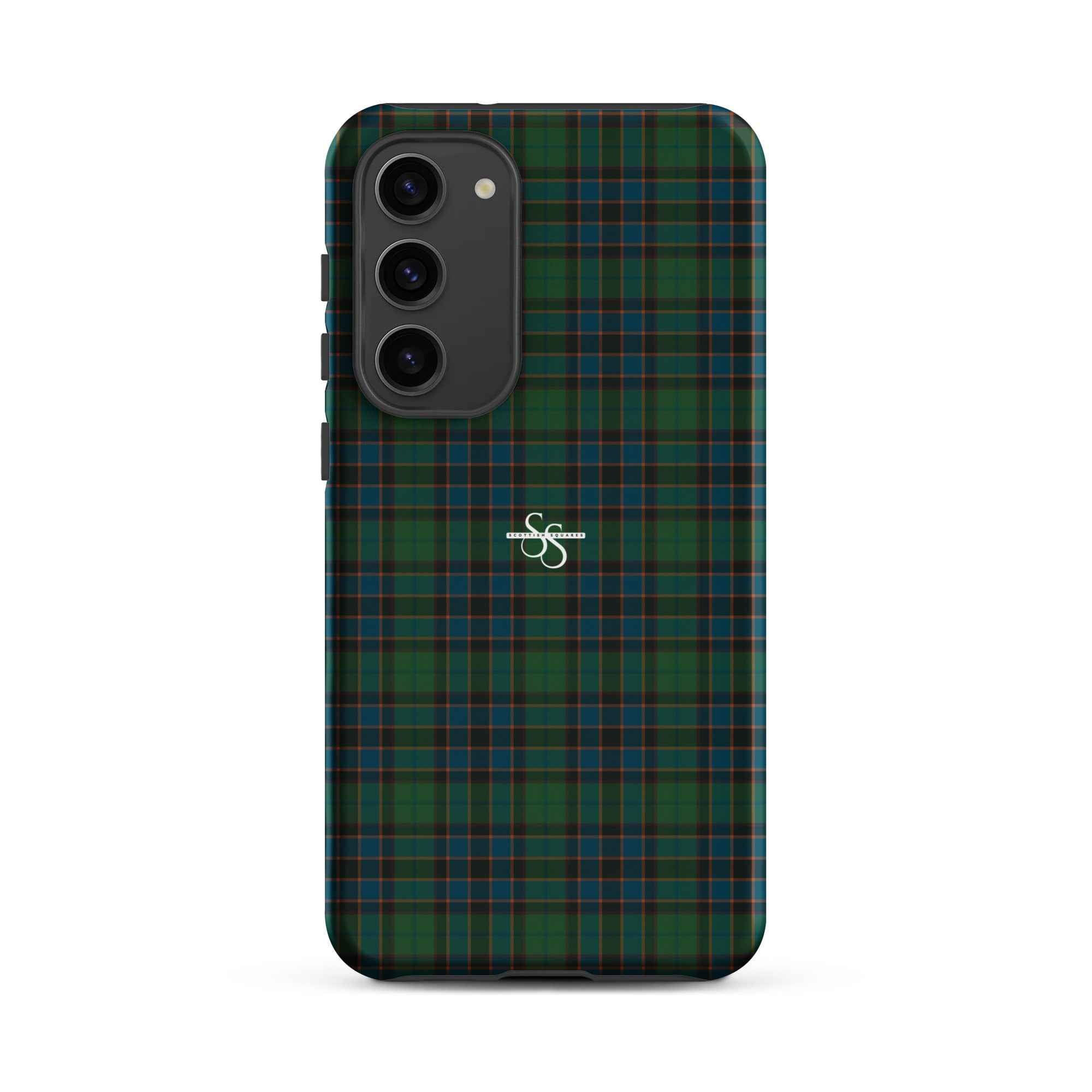 Tough Case for Samsung Green Blue Orange Plaid Tartan