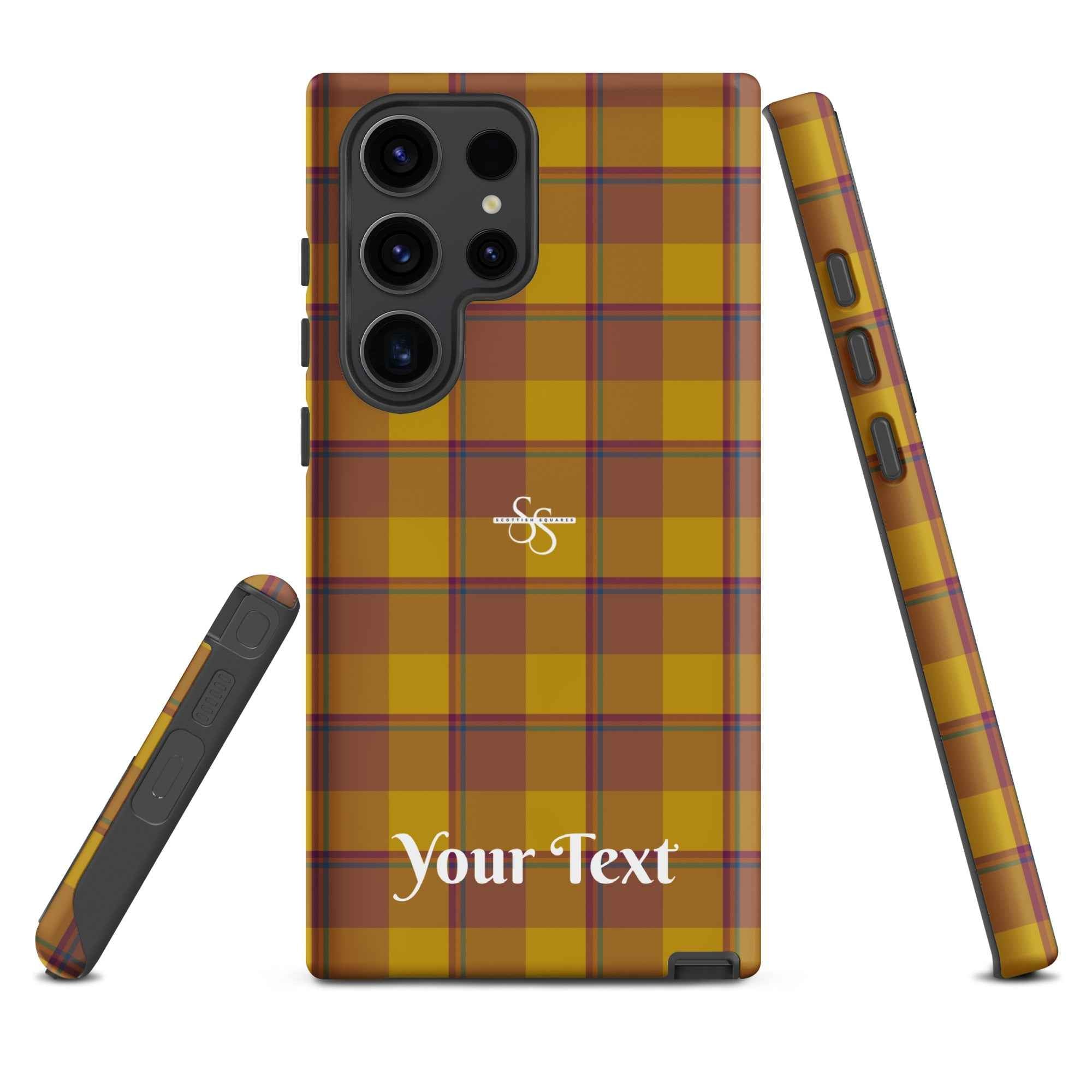 Personalized Potters Clay and Pizza Plaid Samsung Tough Case - Scottish Squares