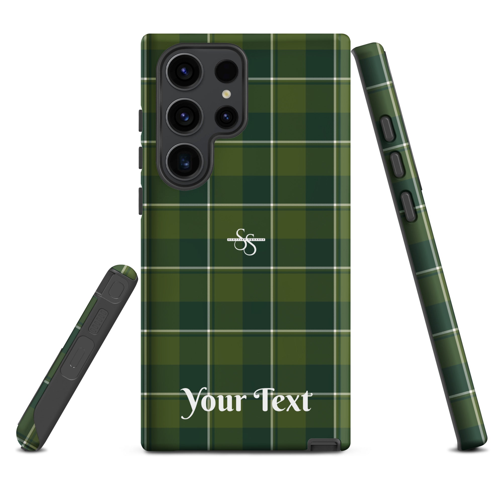 Personalized Woodland and Evergreen Plaid Samsung Tough Case - Scottish Squares