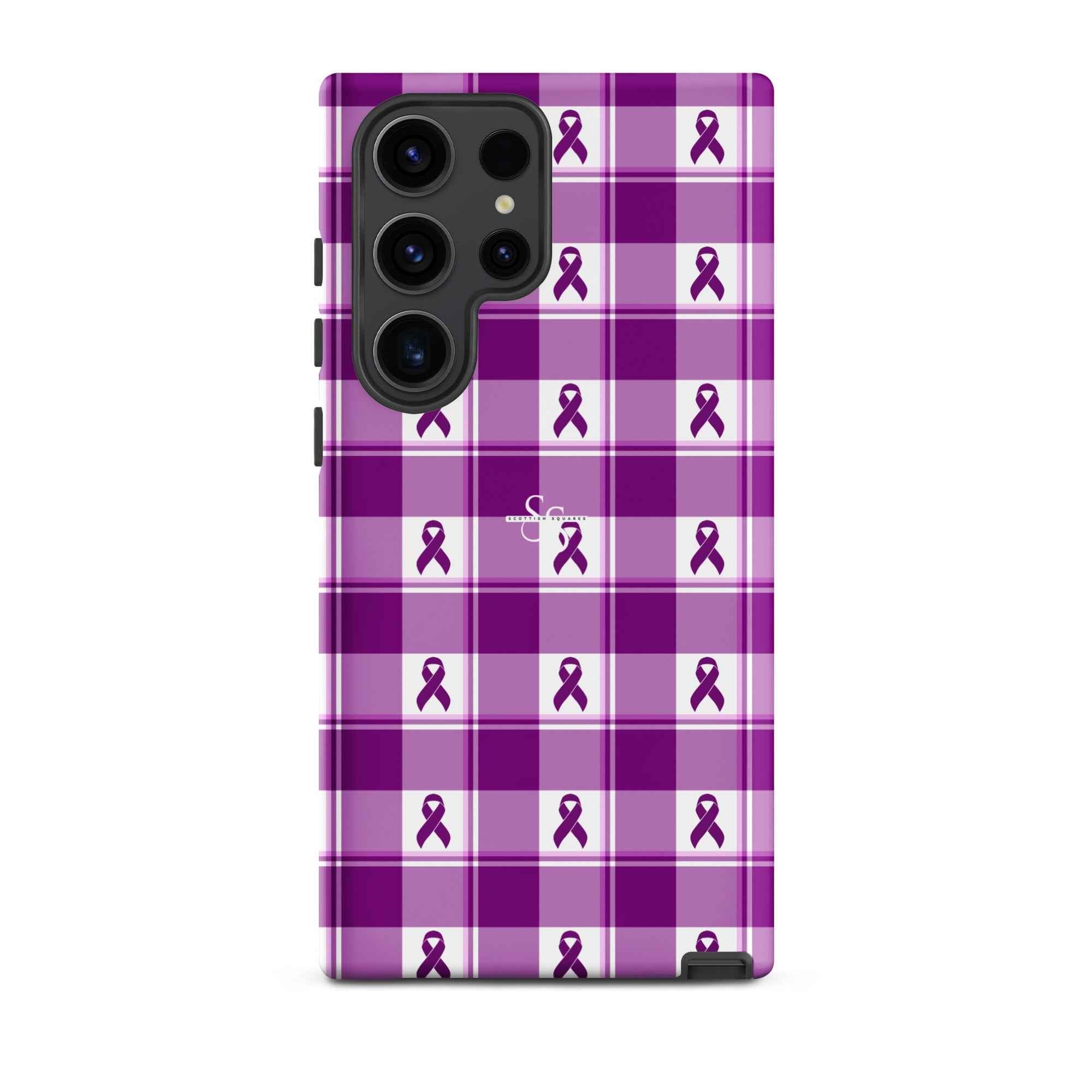 Tough Case for Samsung Pancreatic Cancer Awareness Plaid Samsung Galaxy S23 Ultra - Scottish Squares