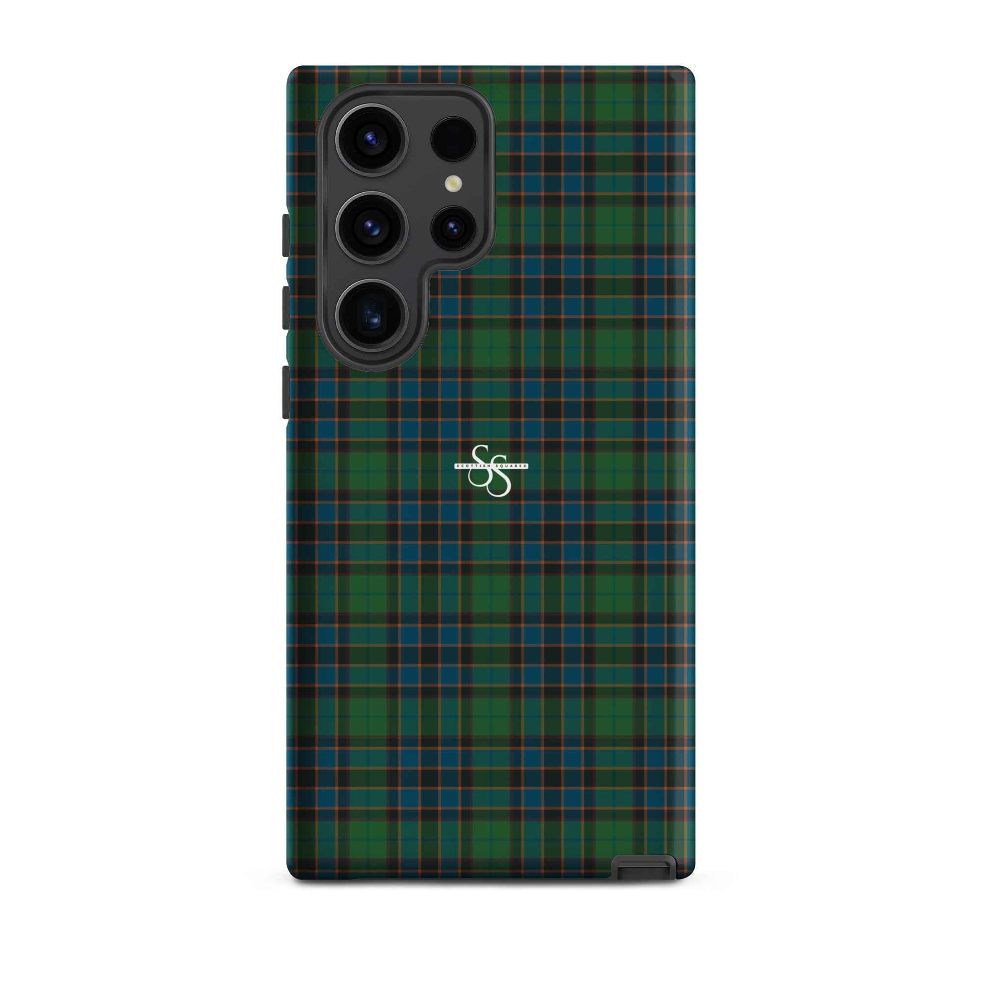 Tough Case for Samsung Green Blue Orange Plaid Tartan
