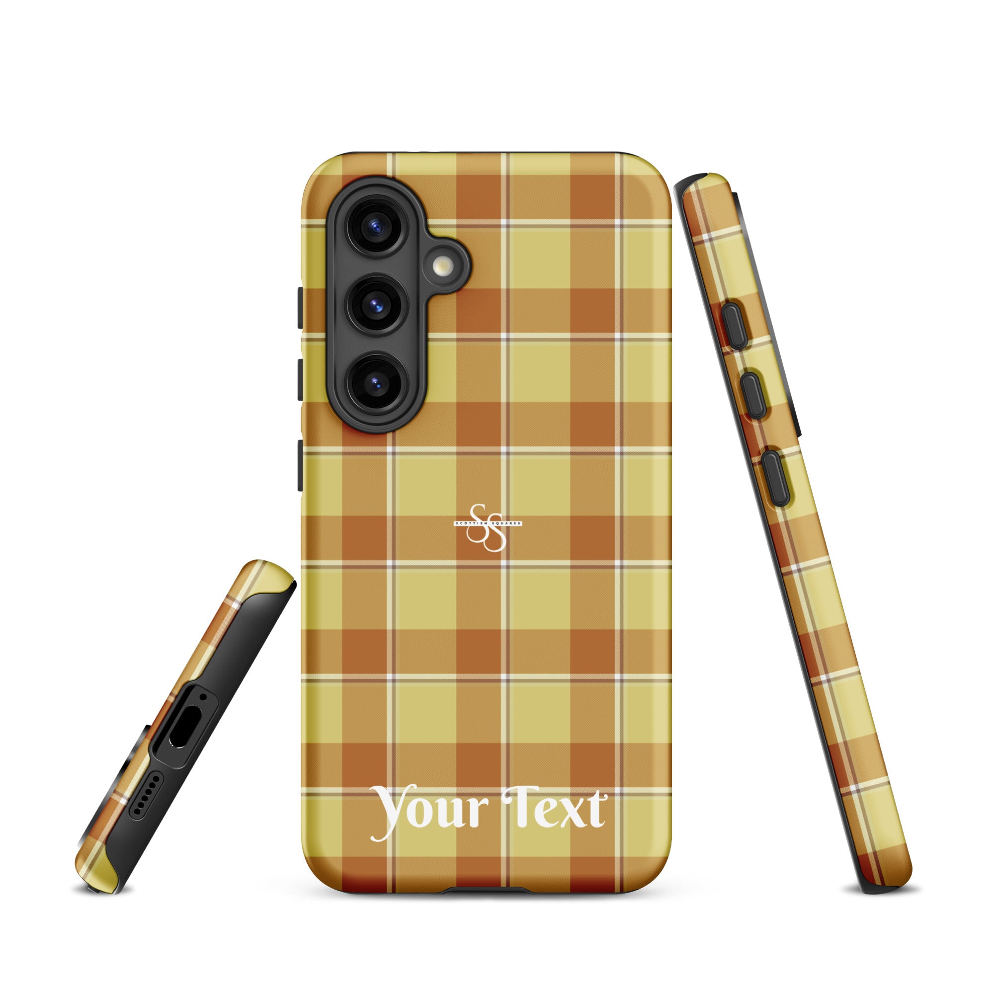 Personalized Zombie and Copper Plaid Samsung Tough Case - Scottish Squares