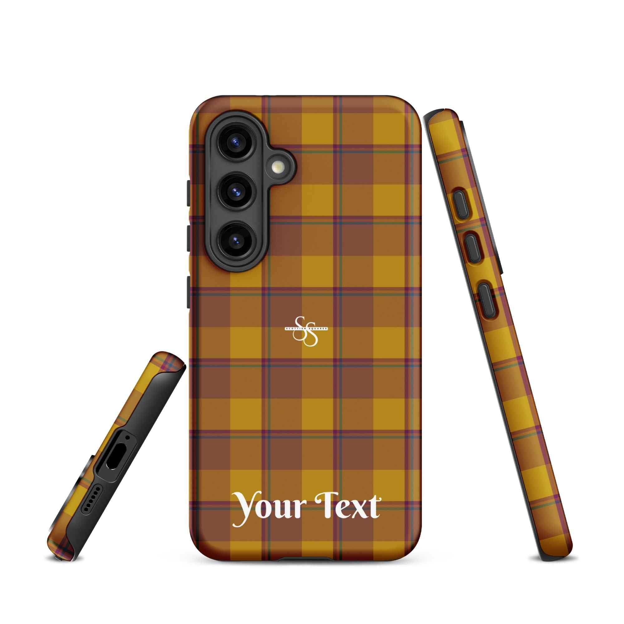 Personalized Potters Clay and Pizza Plaid Samsung Tough Case - Scottish Squares