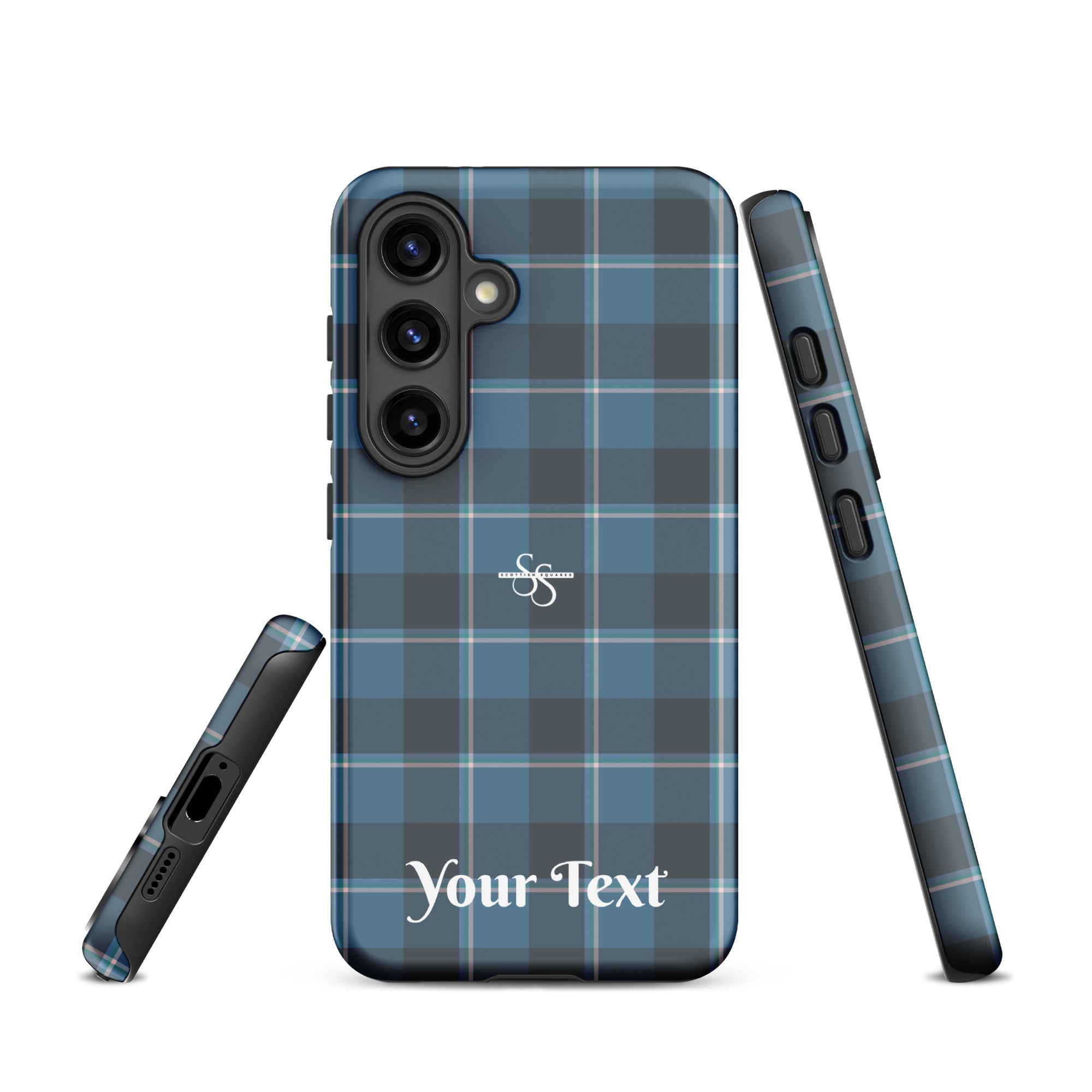 Personalized Hoki and Shuttle Gray Plaid Samsung Tough Case - Scottish Squares