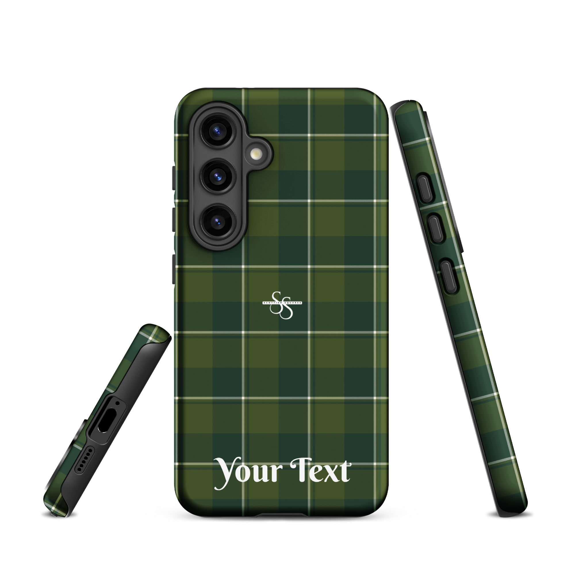Personalized Woodland and Evergreen Plaid Samsung Tough Case - Scottish Squares
