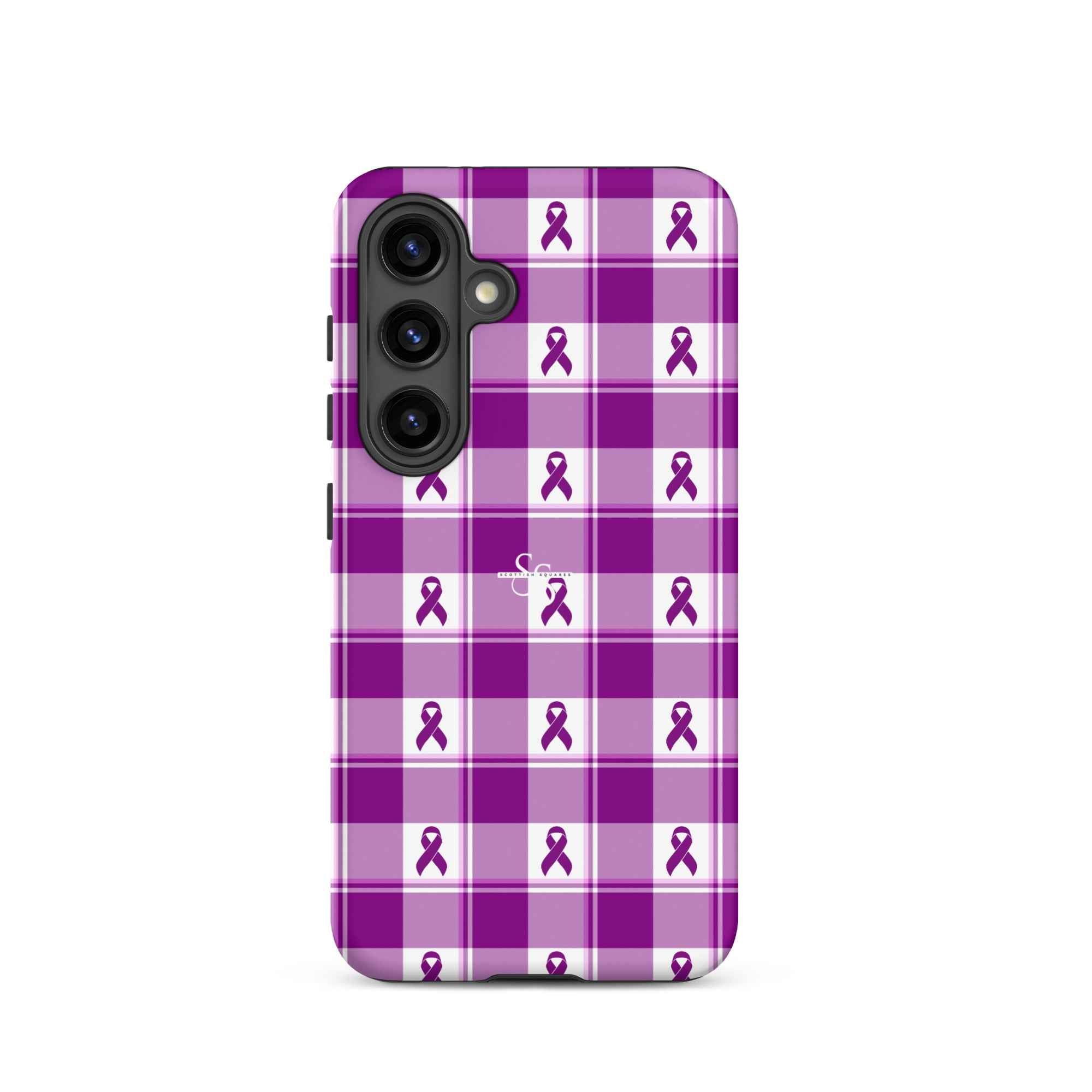 Tough Case for Samsung Pancreatic Cancer Awareness Plaid Samsung Galaxy S24 - Scottish Squares