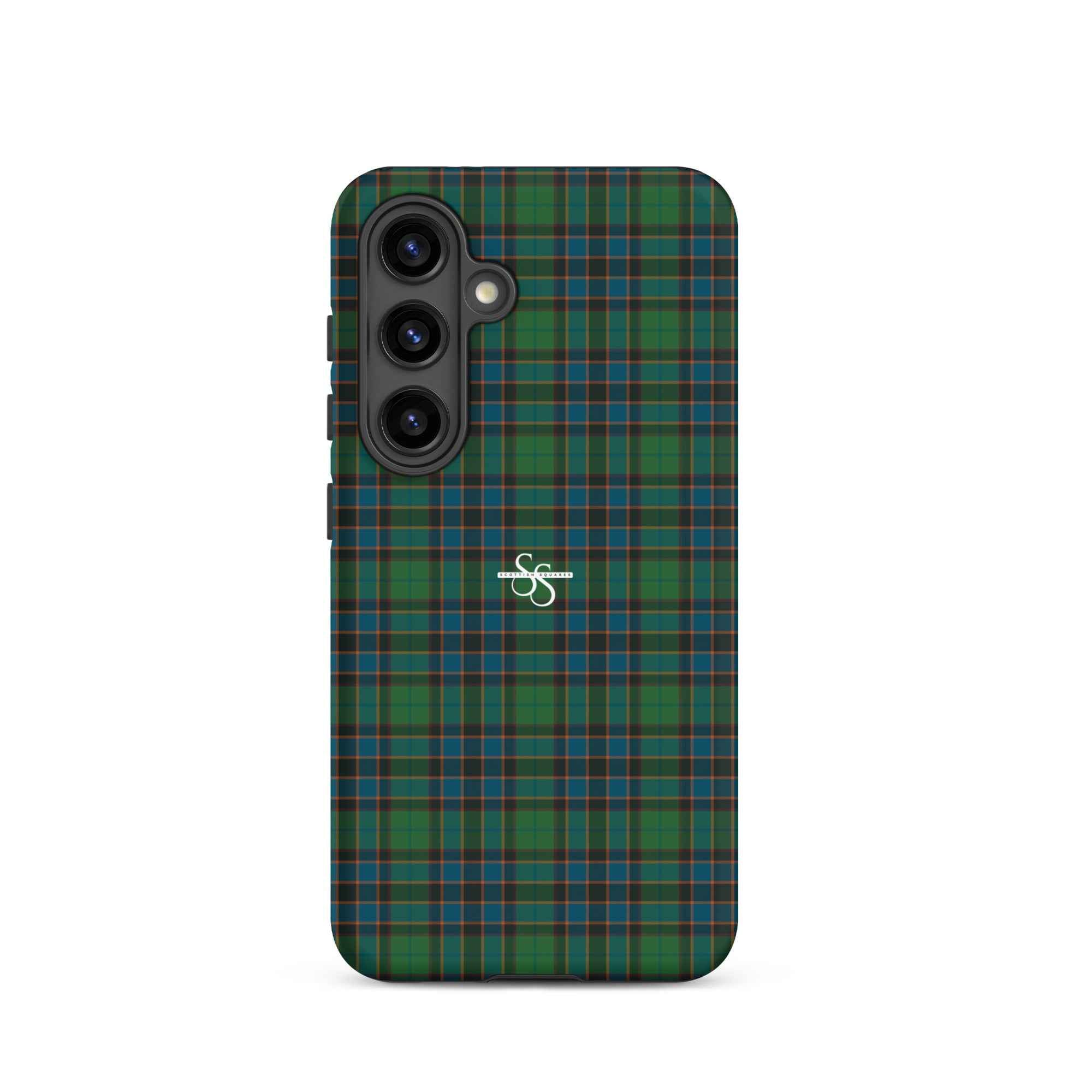 Tough Case for Samsung Green Blue Orange Plaid Tartan