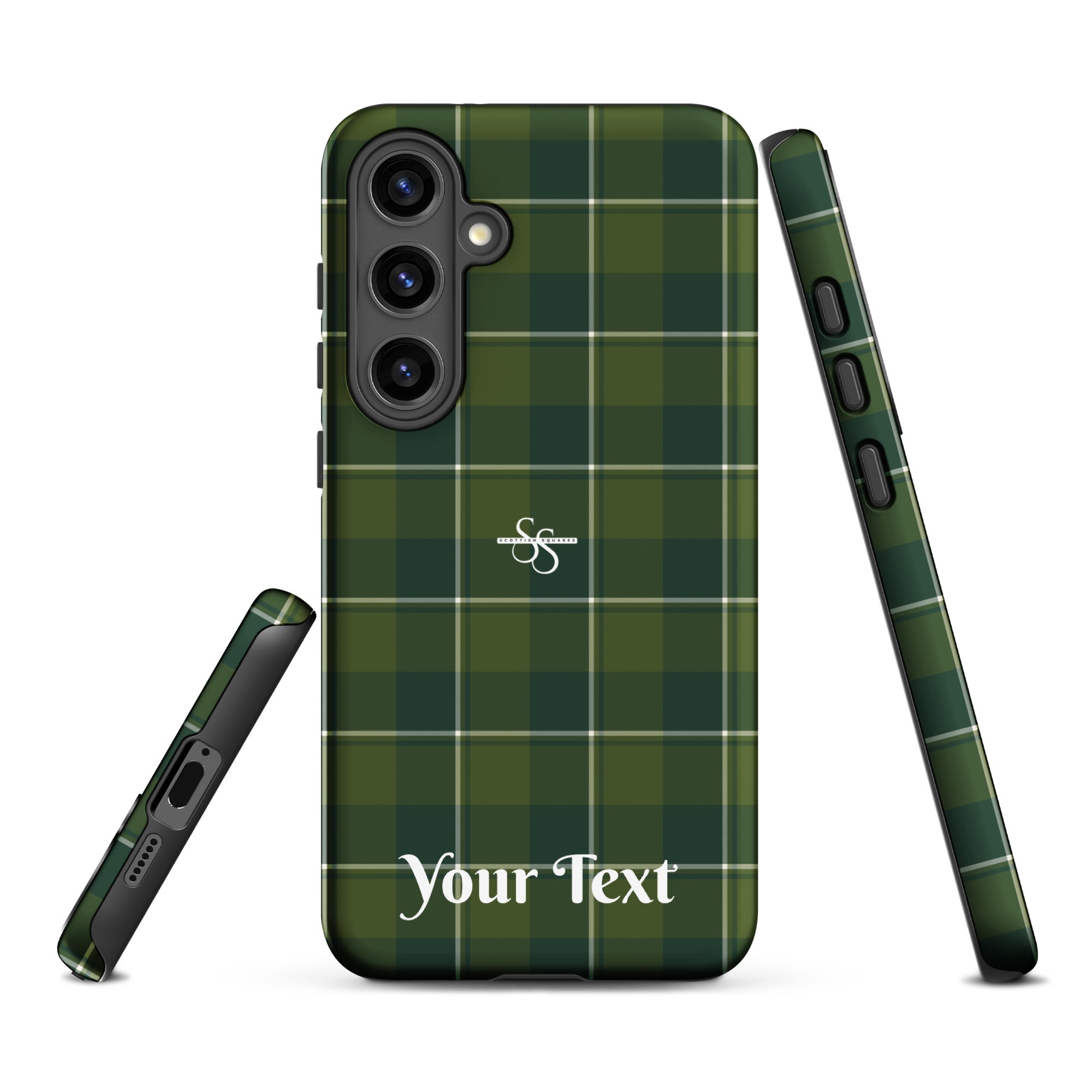 Personalized Woodland and Evergreen Plaid Samsung Tough Case - Scottish Squares