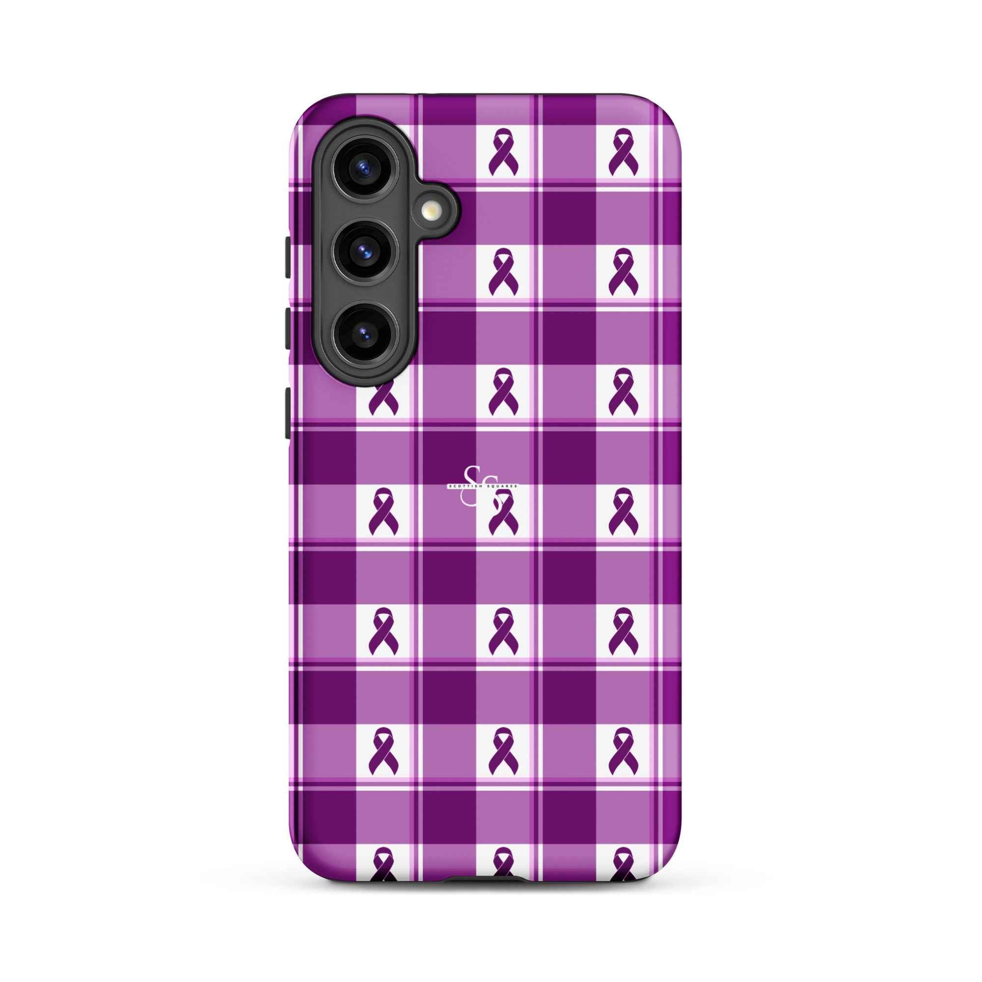 Tough Case for Samsung Pancreatic Cancer Awareness Plaid Samsung Galaxy S24 Plus - Scottish Squares