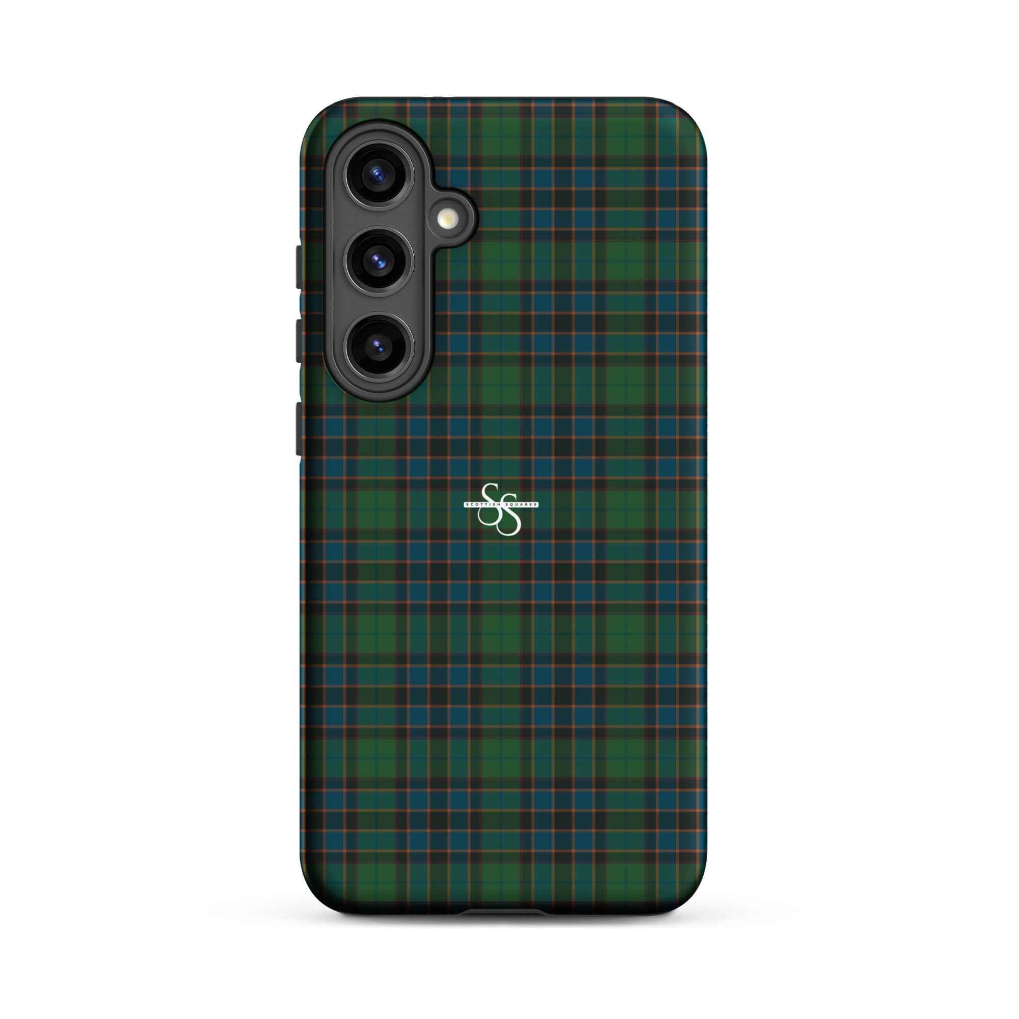 Tough Case for Samsung Green Blue Orange Plaid Tartan