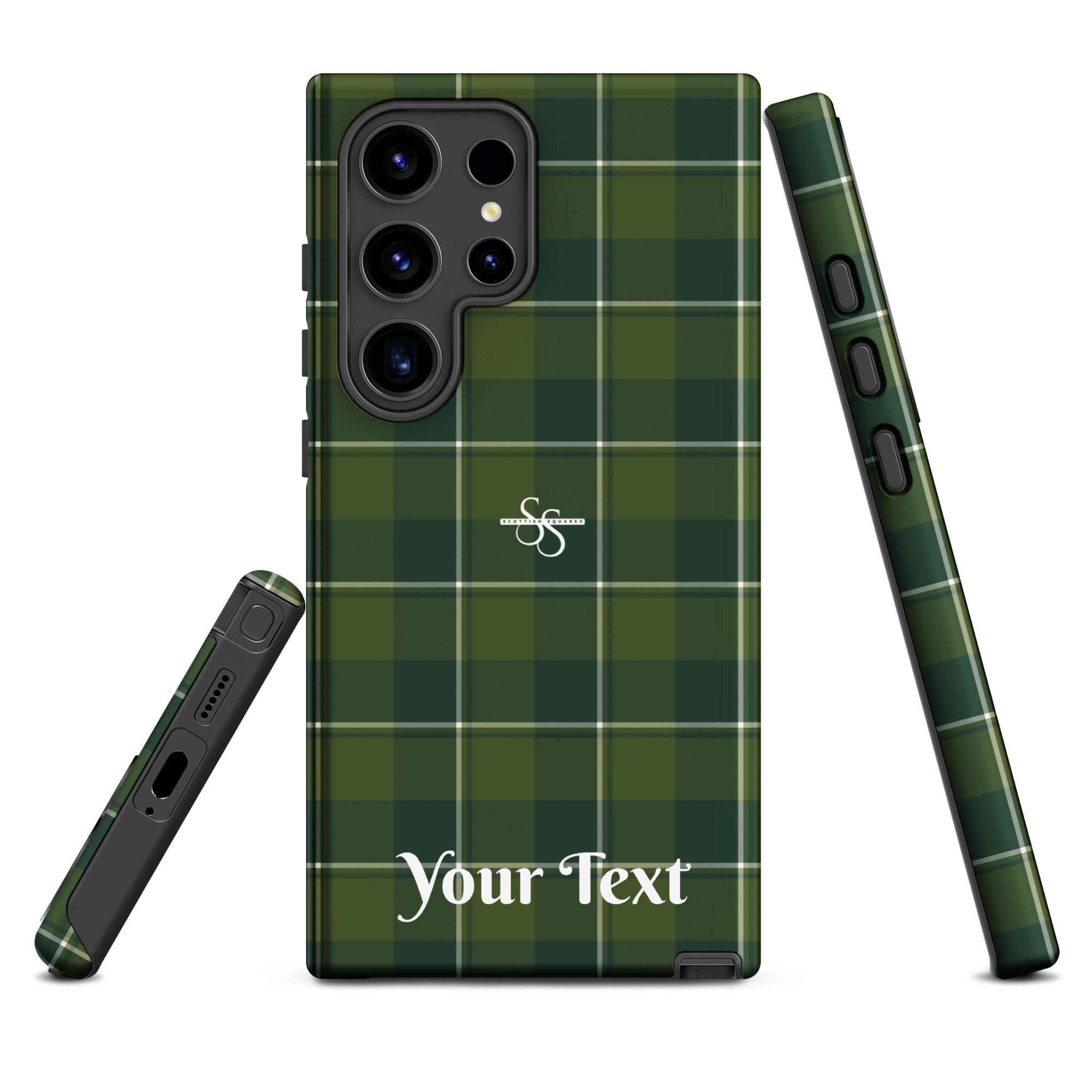 Personalized Woodland and Evergreen Plaid Samsung Tough Case - Scottish Squares
