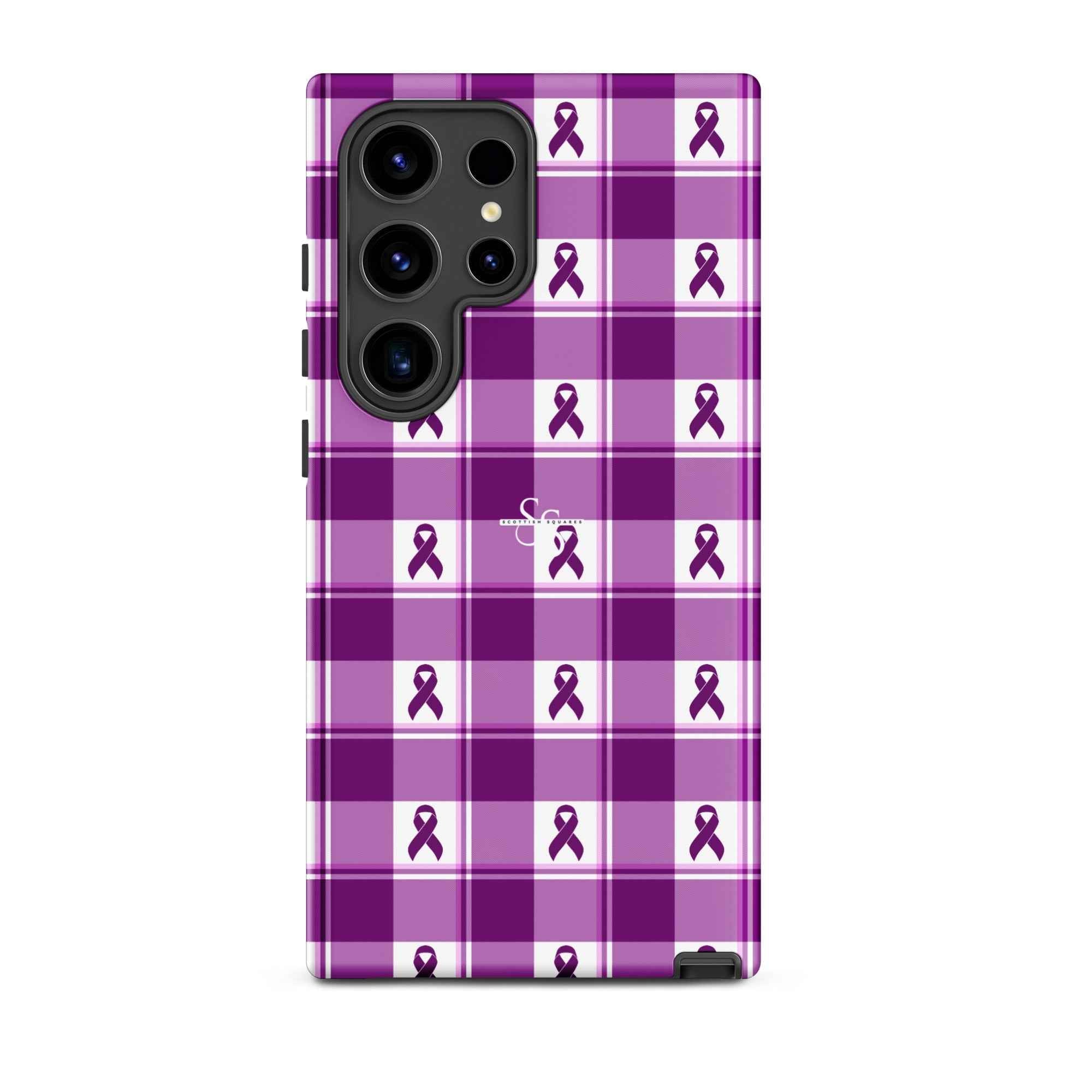Tough Case for Samsung Pancreatic Cancer Awareness Plaid Samsung Galaxy S24 Ultra - Scottish Squares