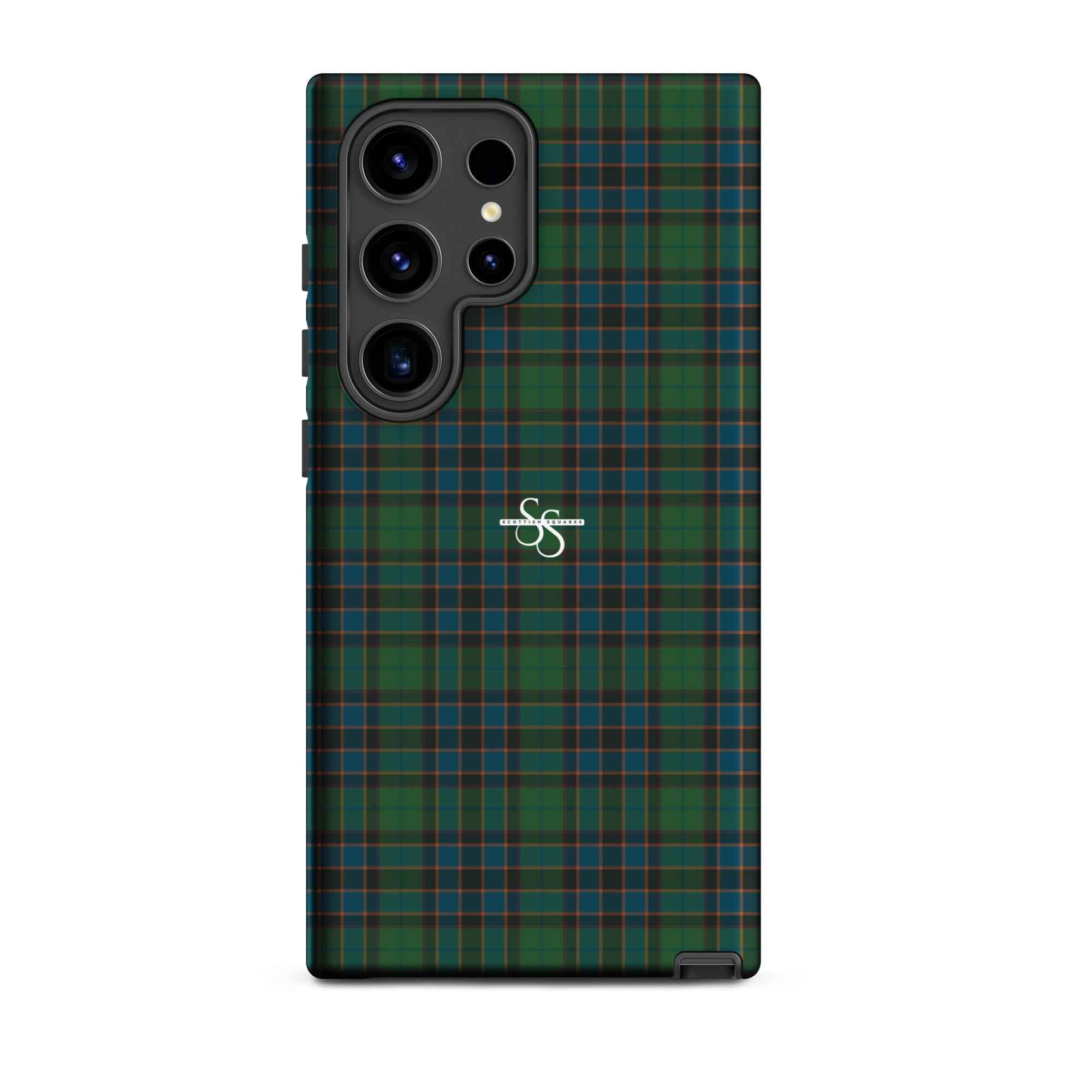 Tough Case for Samsung Green Blue Orange Plaid Tartan