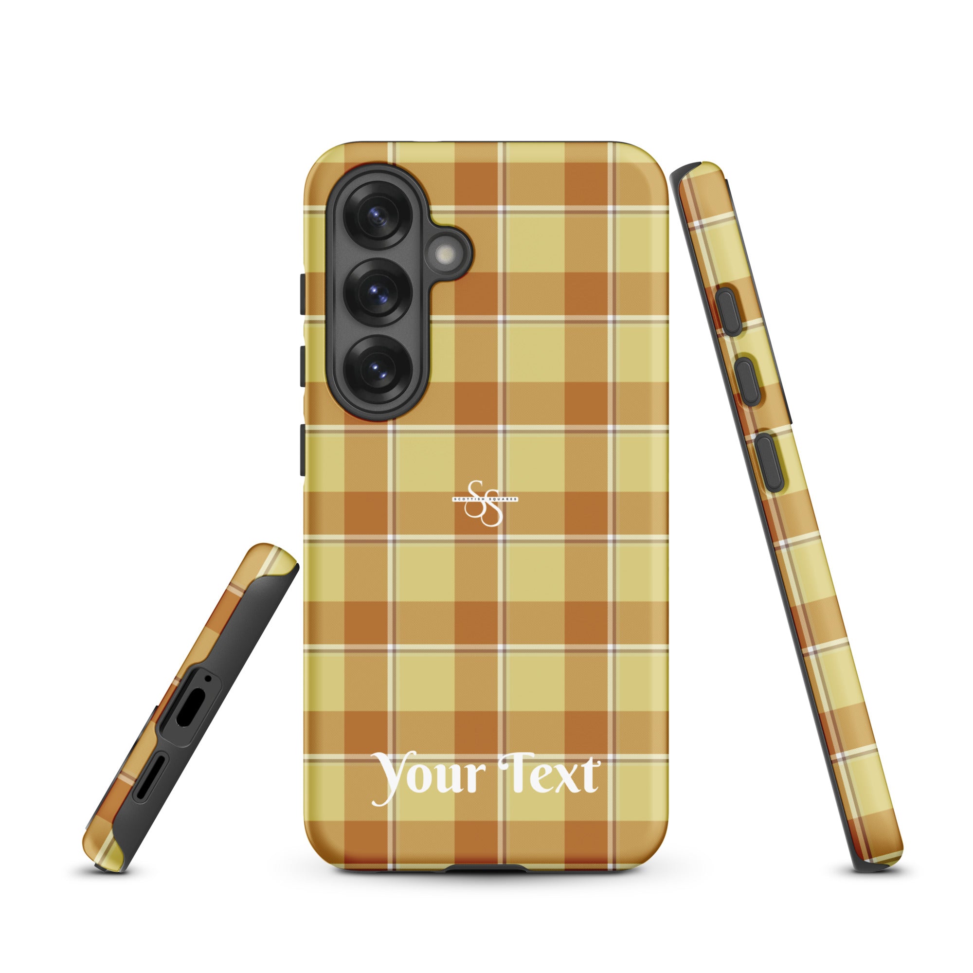 Personalized Zombie and Copper Plaid Samsung Tough Case - Scottish Squares