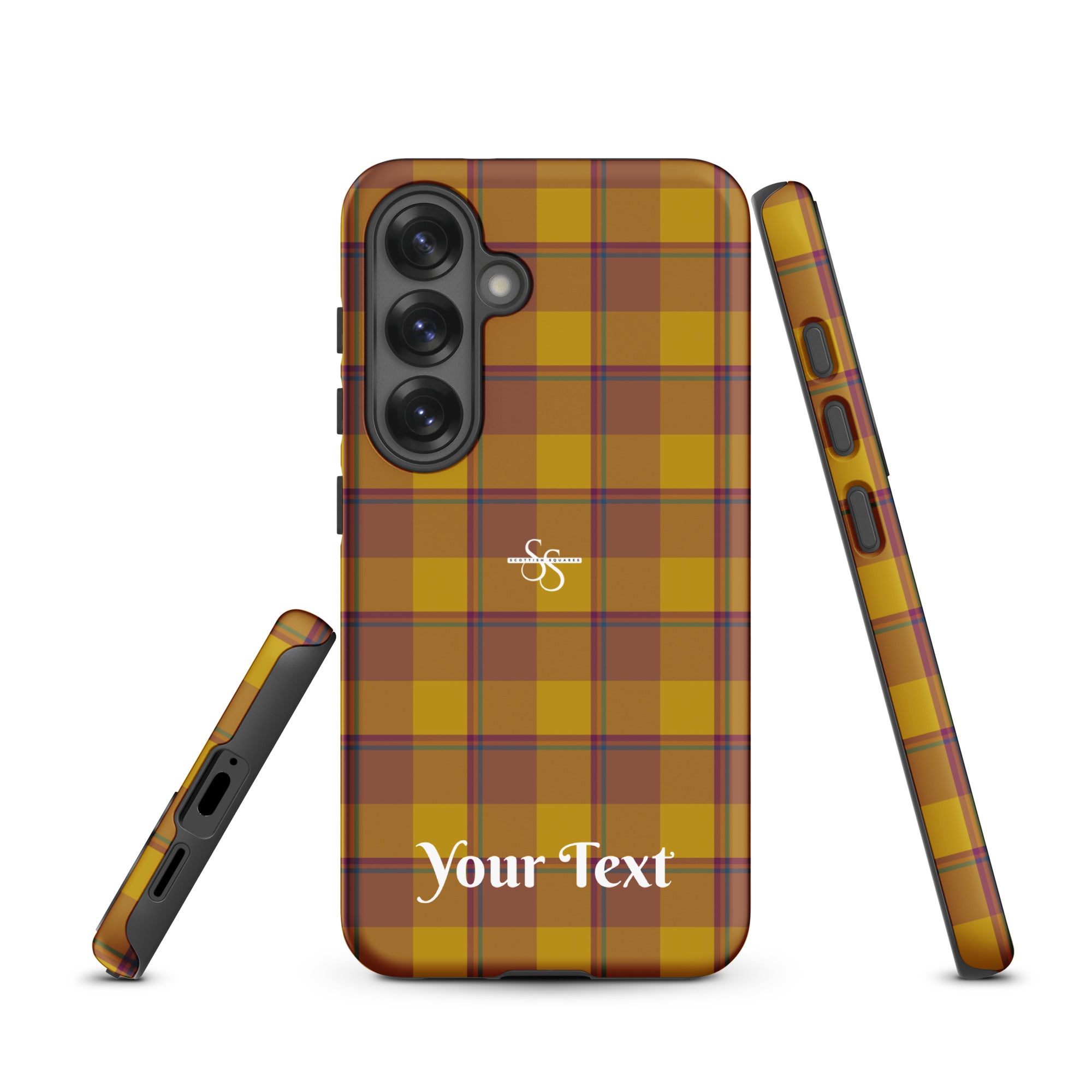 Personalized Potters Clay and Pizza Plaid Samsung Tough Case - Scottish Squares