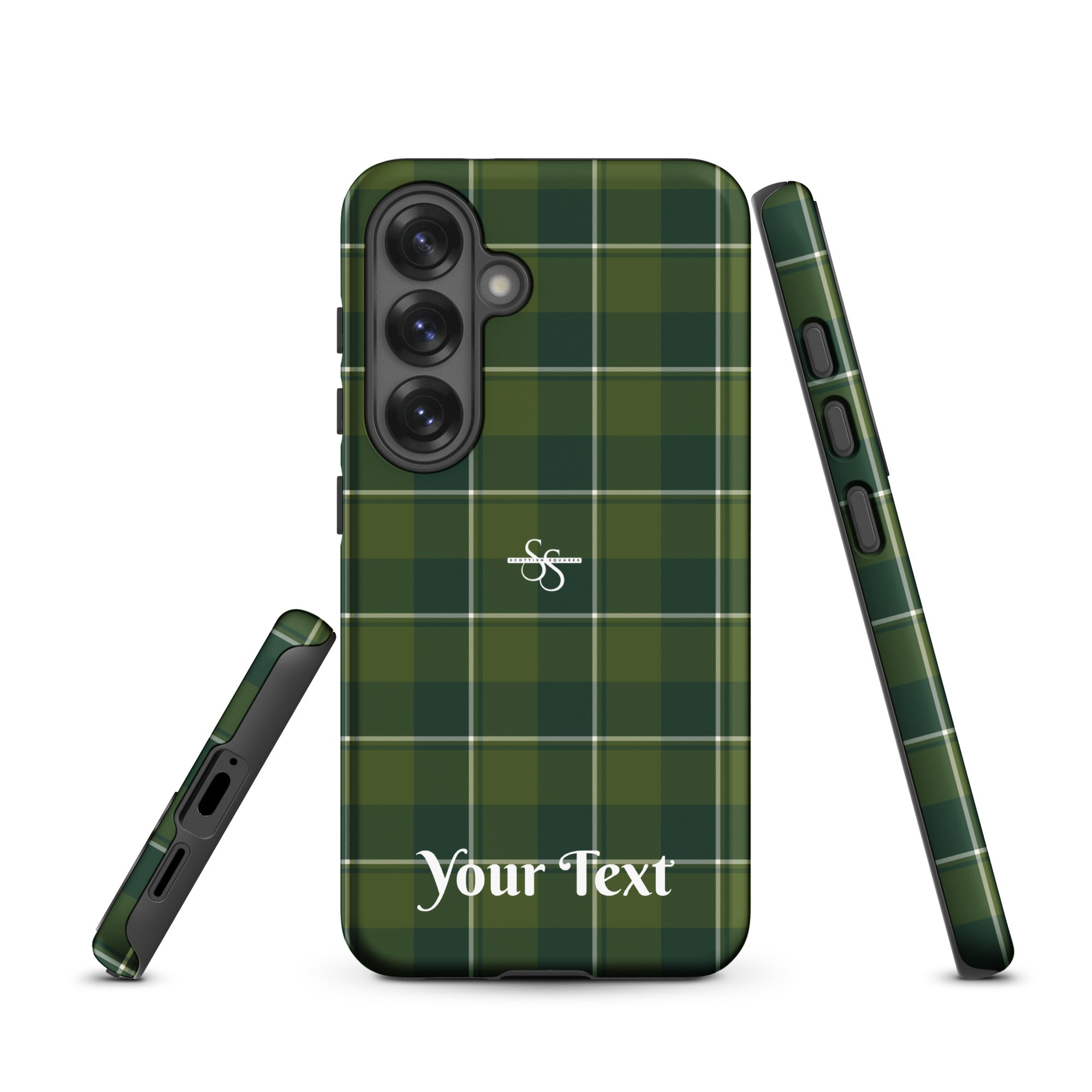 Personalized Woodland and Evergreen Plaid Samsung Tough Case - Scottish Squares