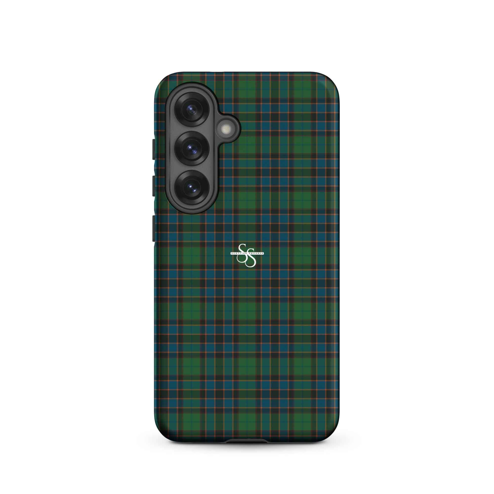 Tough Case for Samsung Green Blue Orange Plaid Tartan
