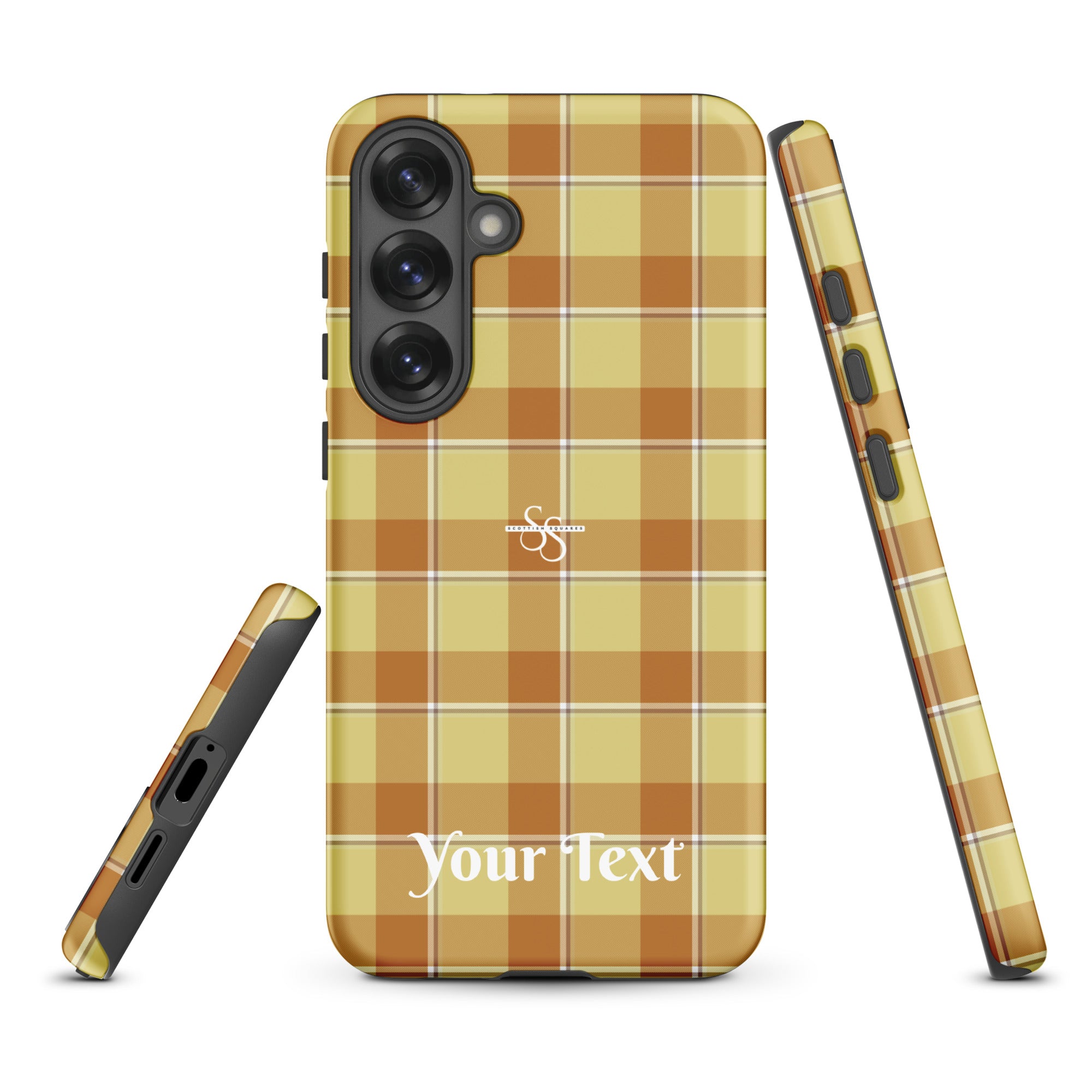 Personalized Zombie and Copper Plaid Samsung Tough Case - Scottish Squares