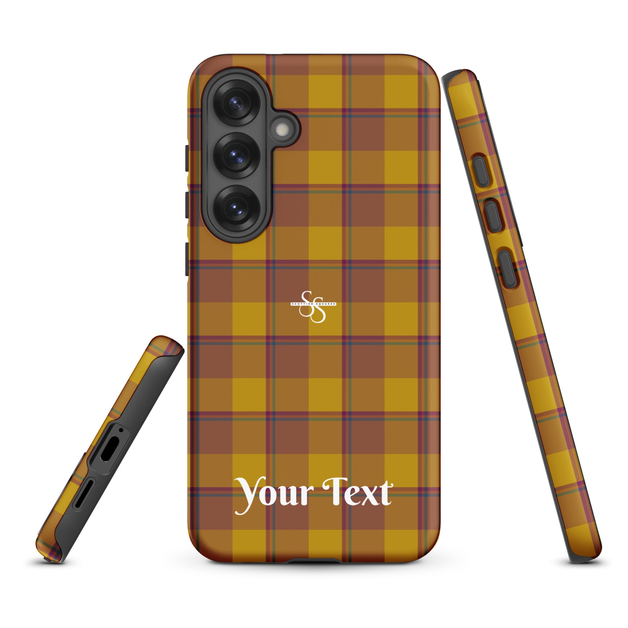Personalized Potters Clay and Pizza Plaid Samsung Tough Case - Scottish Squares