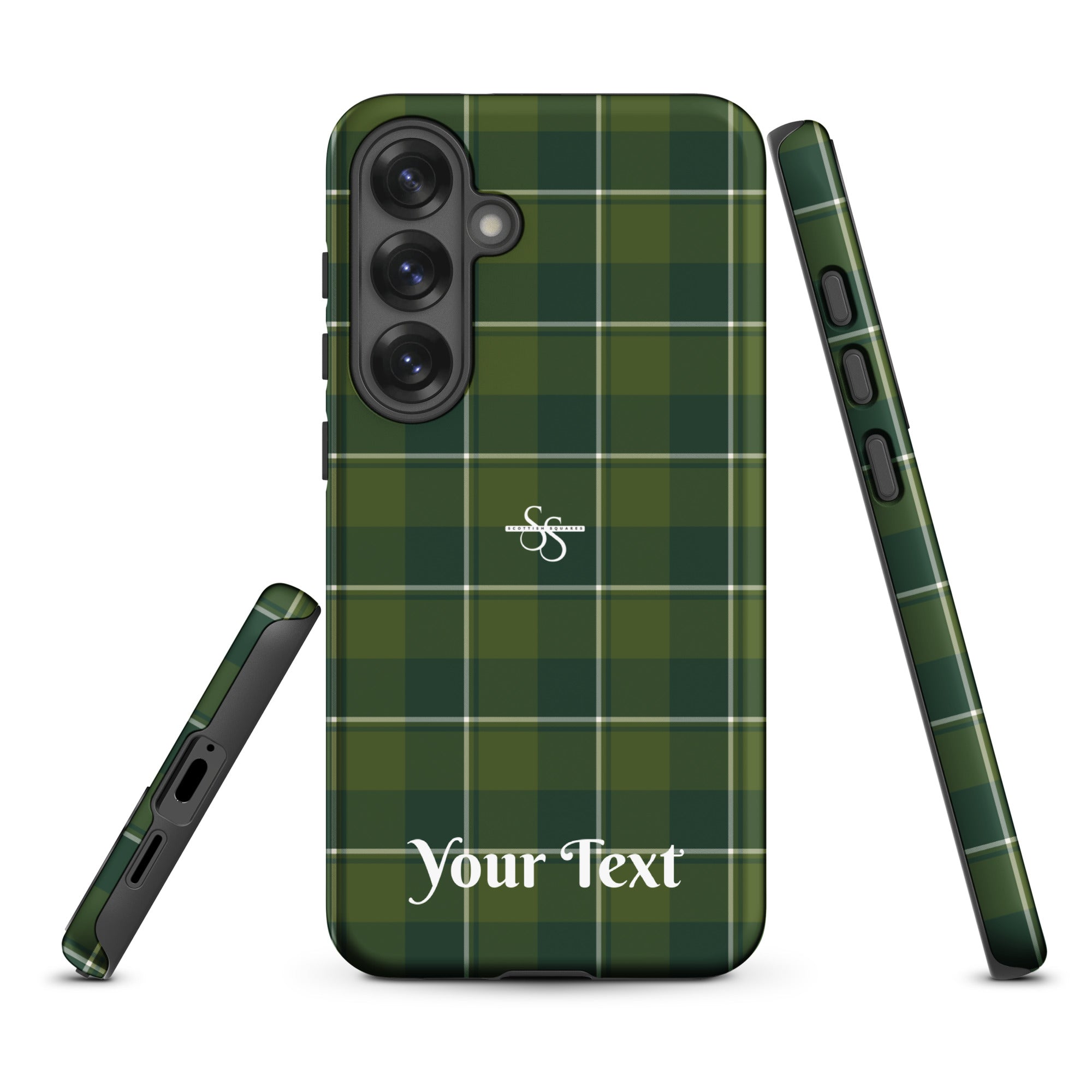 Personalized Woodland and Evergreen Plaid Samsung Tough Case - Scottish Squares