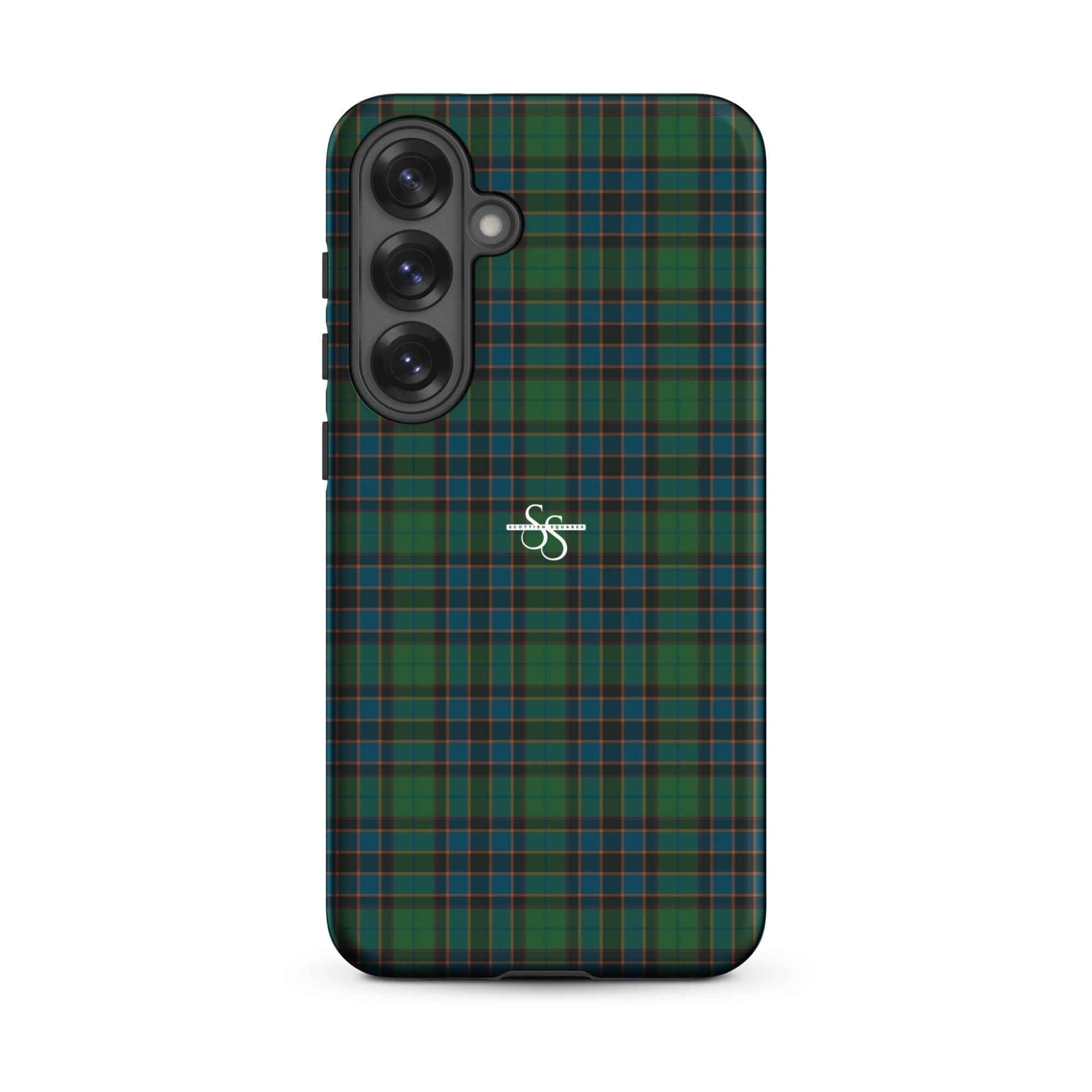 Tough Case for Samsung Green Blue Orange Plaid Tartan