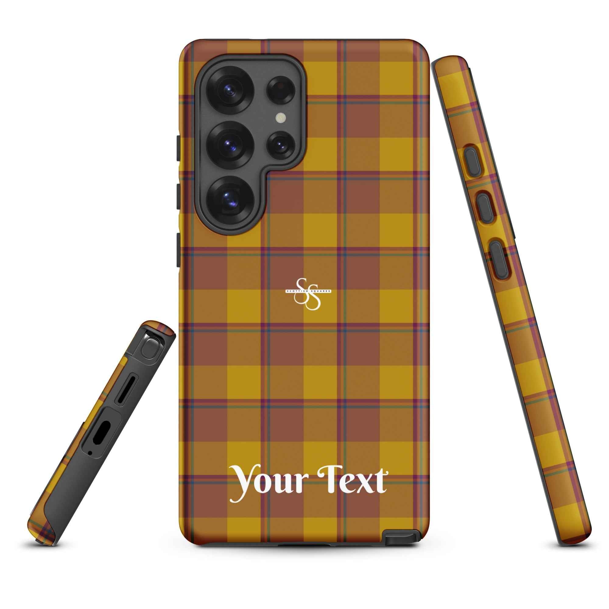 Personalized Potters Clay and Pizza Plaid Samsung Tough Case - Scottish Squares