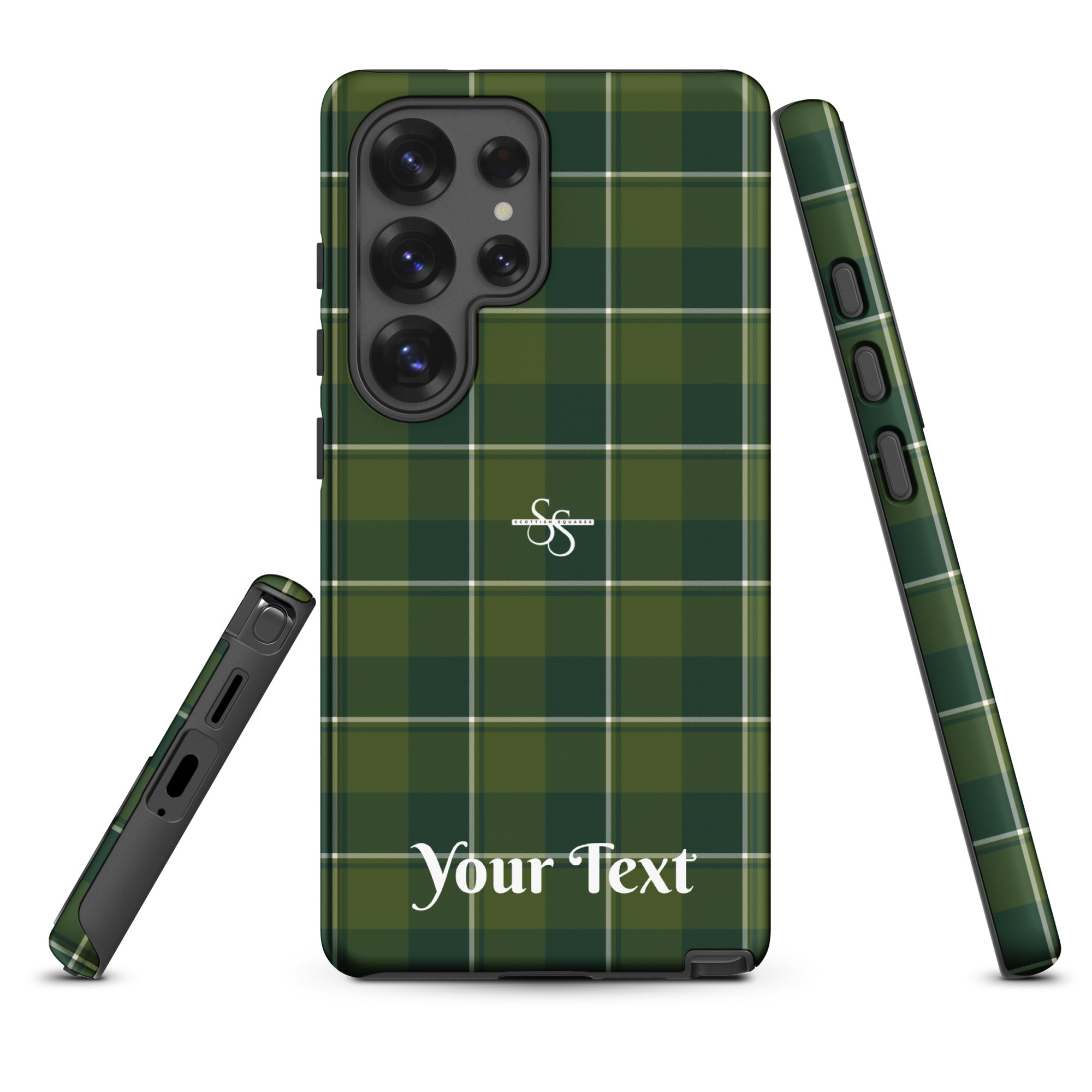 Personalized Woodland and Evergreen Plaid Samsung Tough Case - Scottish Squares