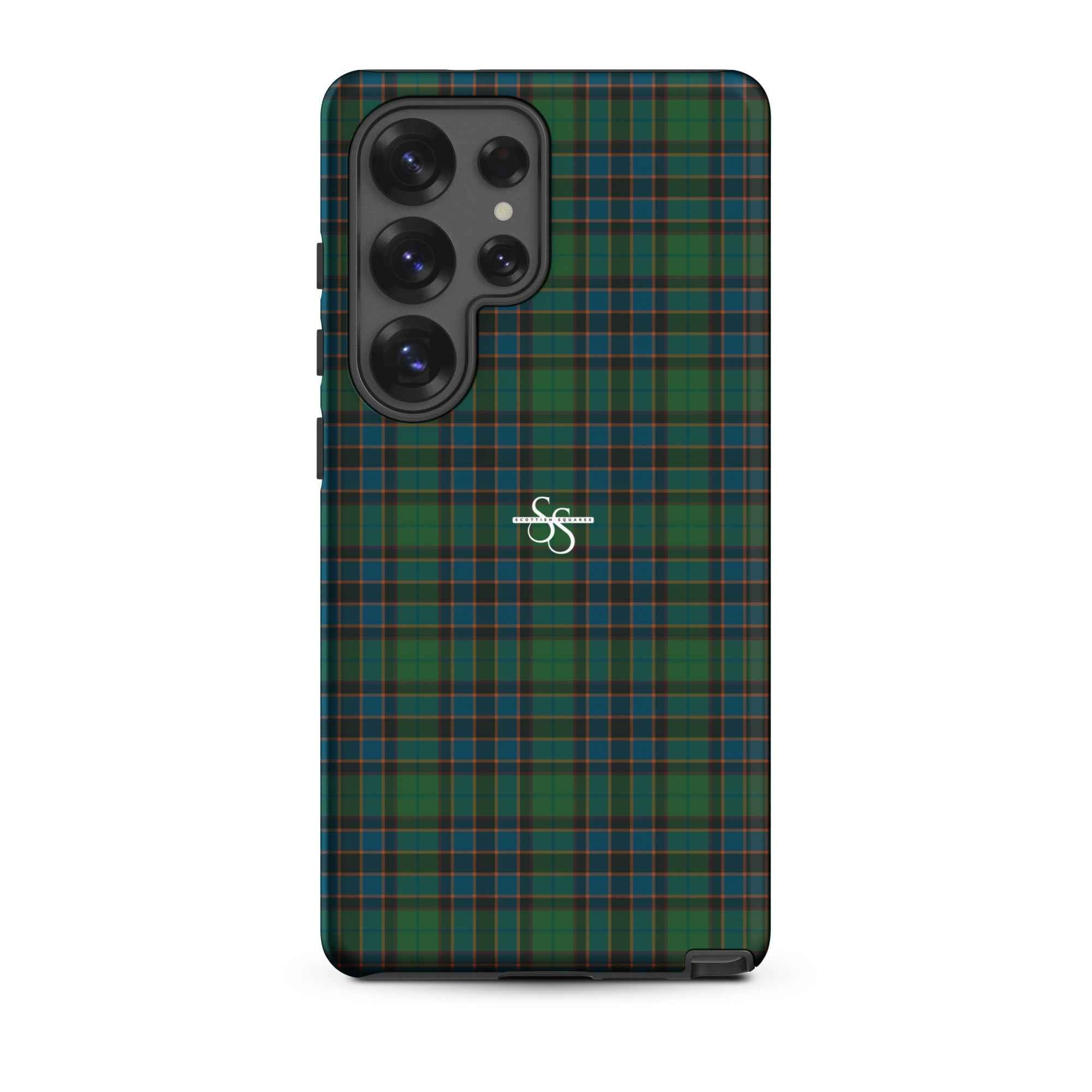 Tough Case for Samsung Green Blue Orange Plaid Tartan