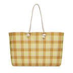 Personalized Zombie and Copper Plaid Oversized Weekender Bag - Scottish Squares