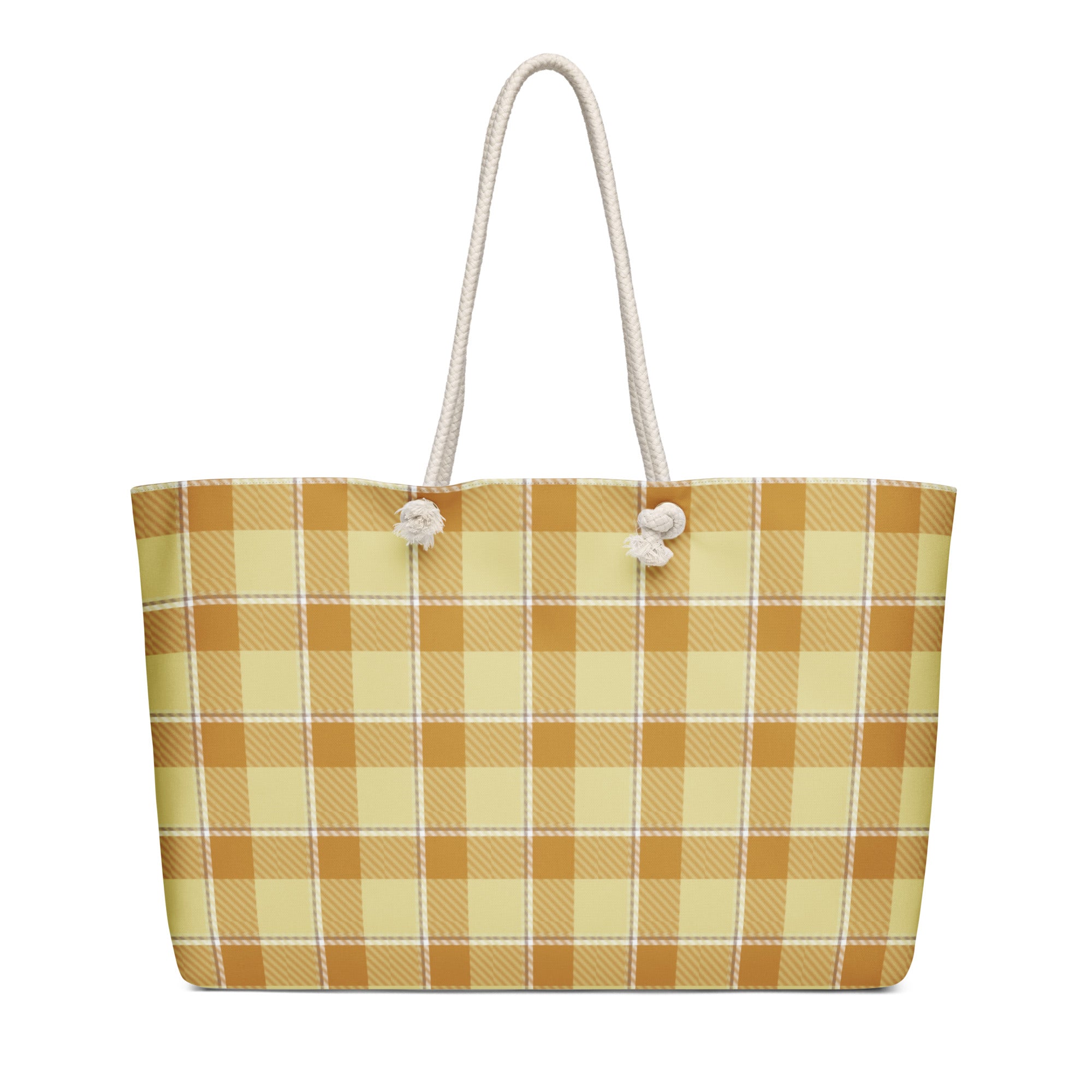 Personalized Zombie and Copper Plaid Oversized Weekender Bag - Scottish Squares