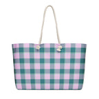 Personalized Ming and Melanie Plaid Oversized Weekender Bag - Scottish Squares