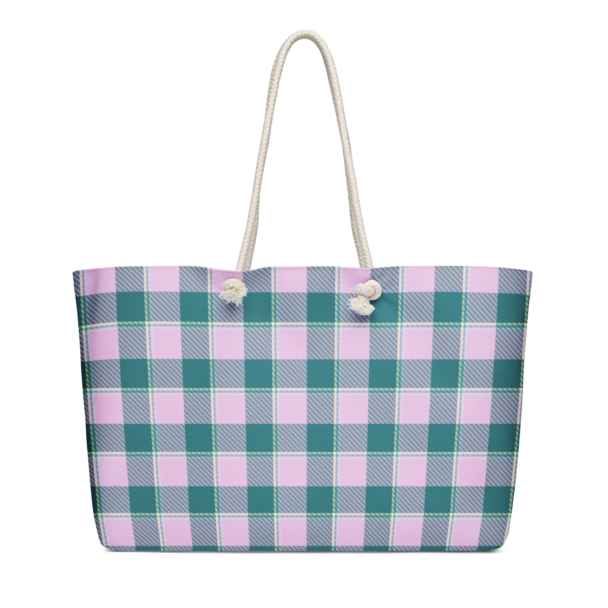 Personalized Ming and Melanie Plaid Oversized Weekender Bag - Scottish Squares