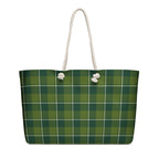 Personalized Woodland and Evergreen Plaid Oversized Weekender Bag - Scottish Squares
