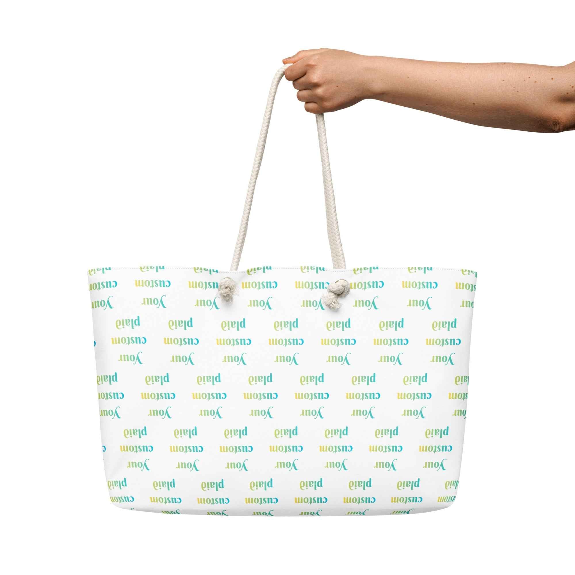 Oversized Weekender Bag Your Own Birthday Plaid - Scottish Squares