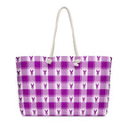 Oversized Weekender Bag Pancreatic Cancer Awareness Plaid - Scottish Squares