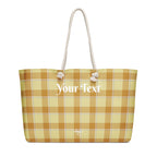 Personalized Zombie and Copper Plaid Oversized Weekender Bag - Scottish Squares