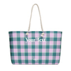 Personalized Ming and Melanie Plaid Oversized Weekender Bag - Scottish Squares