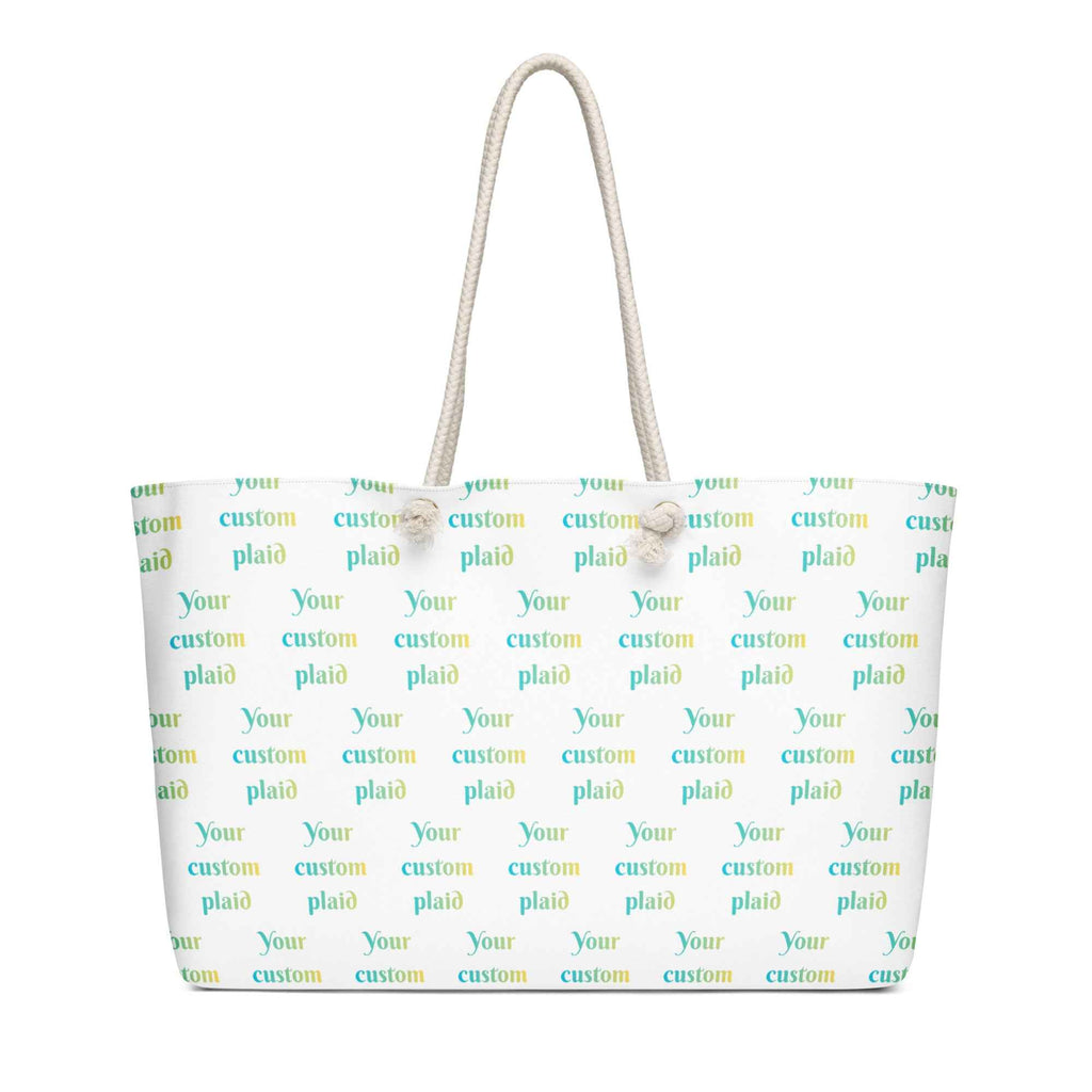 Oversized Weekender Bag Your Own Birthday Plaid - Scottish Squares