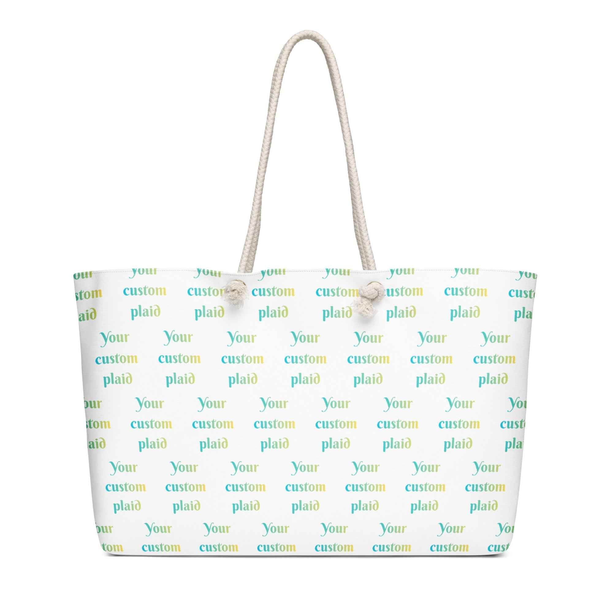 Oversized Weekender Bag Your Own Birthday Plaid - Scottish Squares