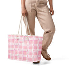 Oversized Weekender Bag Breast Cancer Awareness Plaid Default Title - Scottish Squares