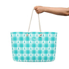 Oversized Weekender Bag Ovarian Cancer Awareness Plaid - Scottish Squares