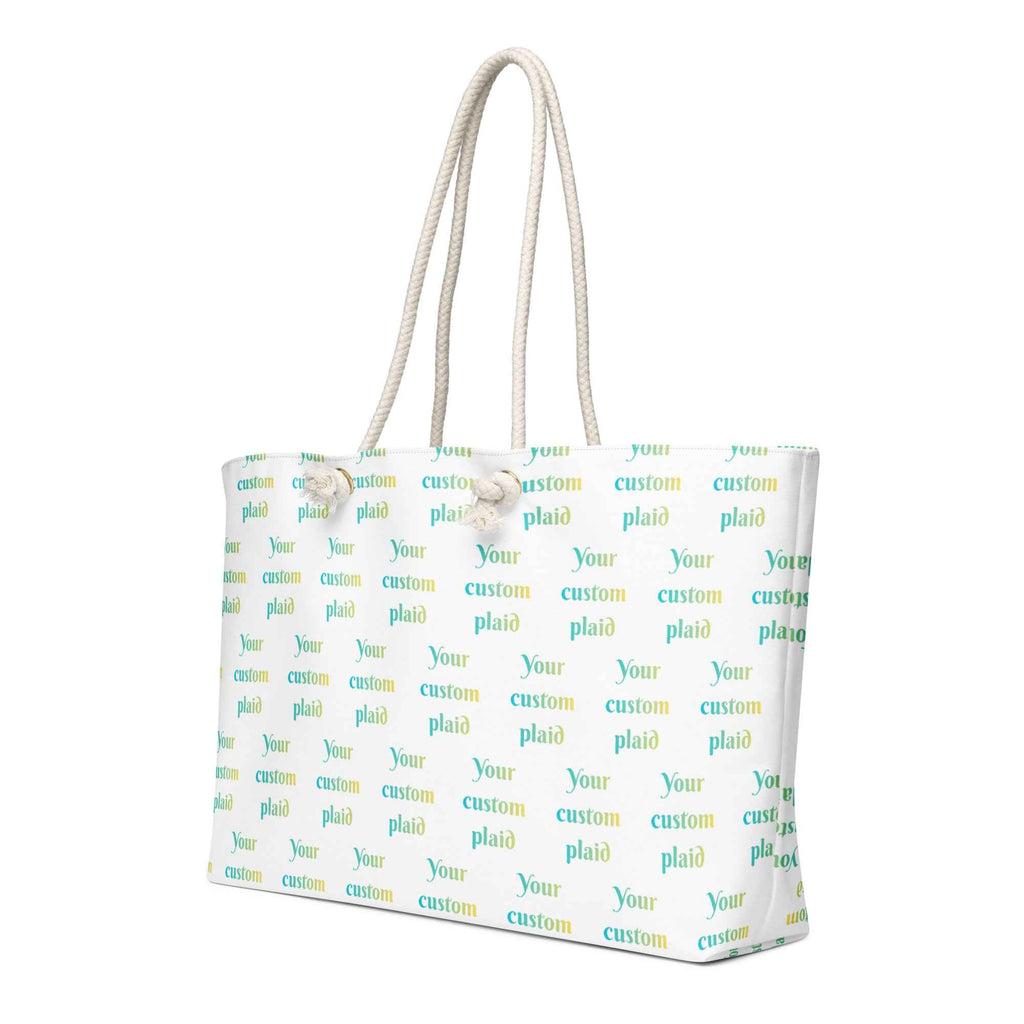 Oversized Weekender Bag Your Own Birthday Plaid - Scottish Squares