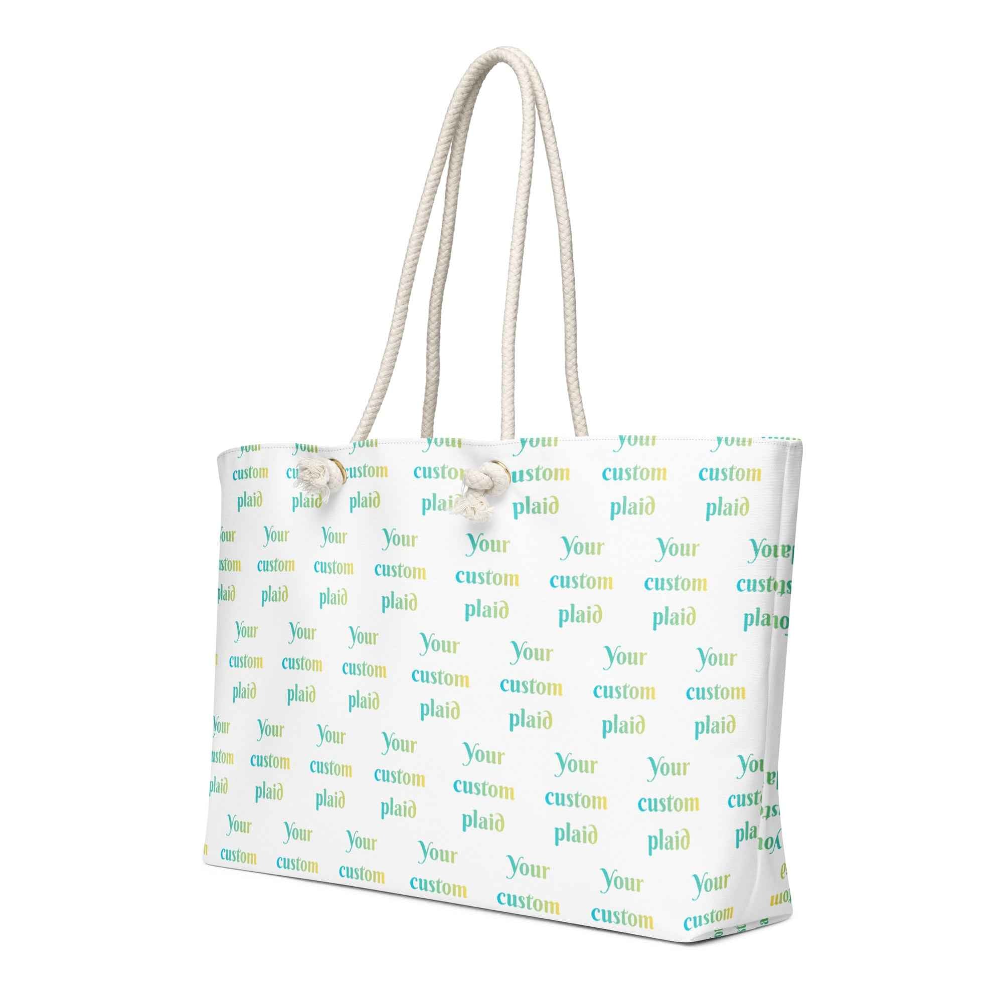 Oversized Weekender Bag Your Own Birthday Plaid - Scottish Squares