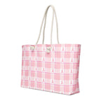 Oversized Weekender Bag Breast Cancer Awareness Plaid - Scottish Squares