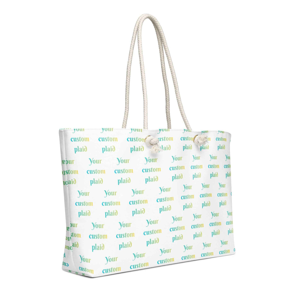 Oversized Weekender Bag Your Own Birthday Plaid - Scottish Squares