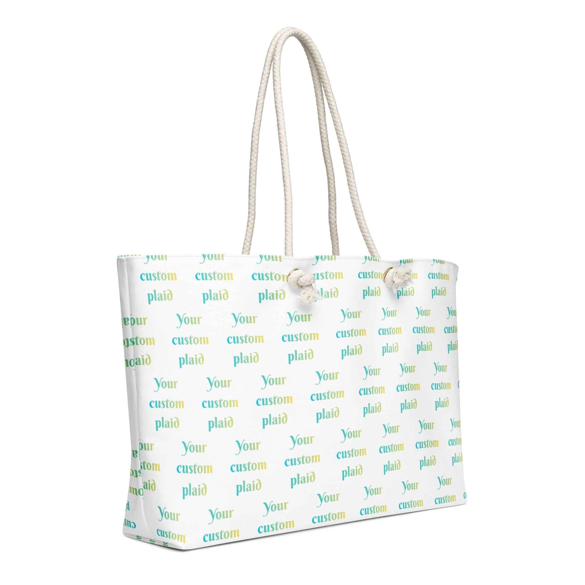 Oversized Weekender Bag Your Own Birthday Plaid - Scottish Squares