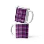 Purple and Trendy Pink Plaid Ceramic Mug - Scottish Squares
