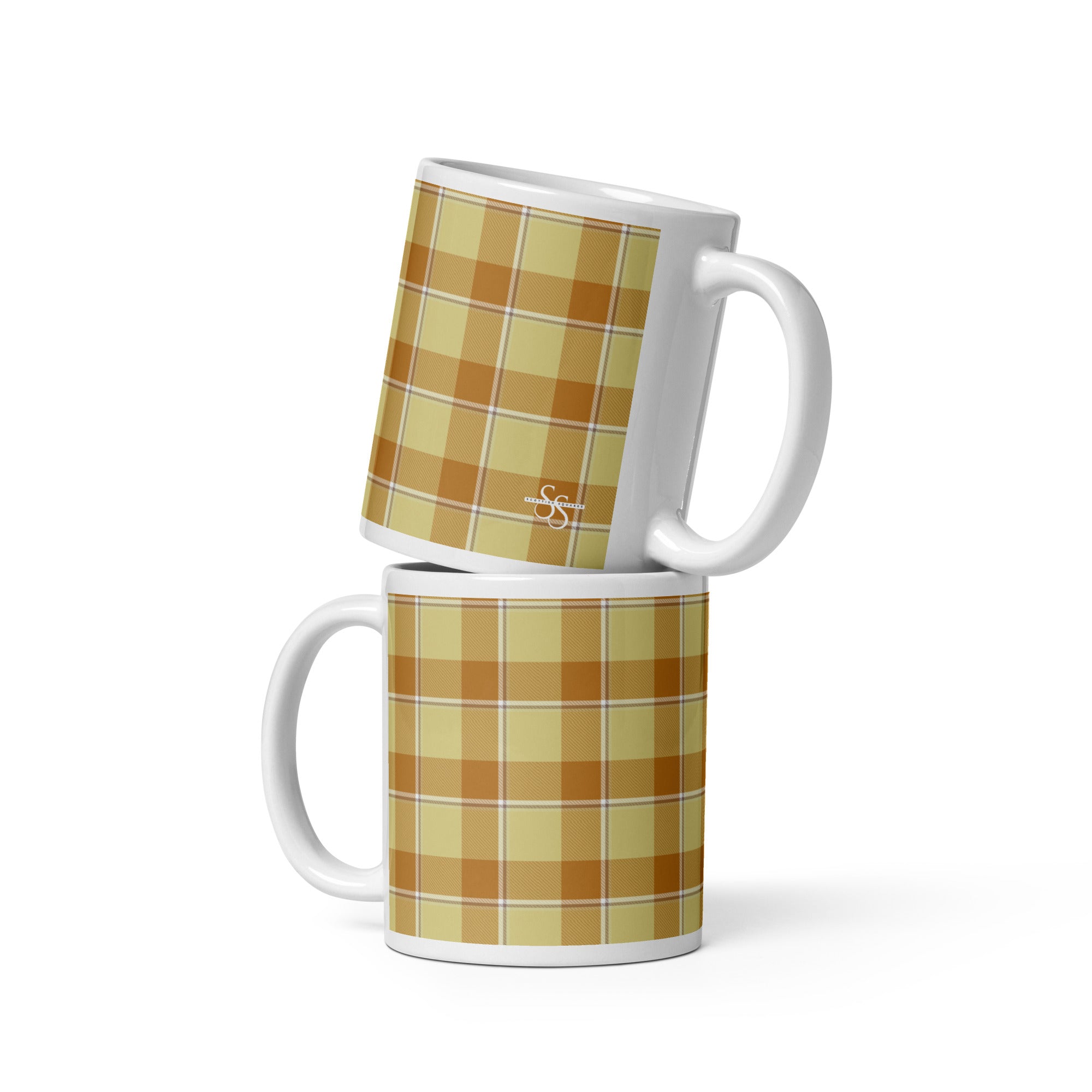 Zombie and Copper Plaid Ceramic Mug - Scottish Squares