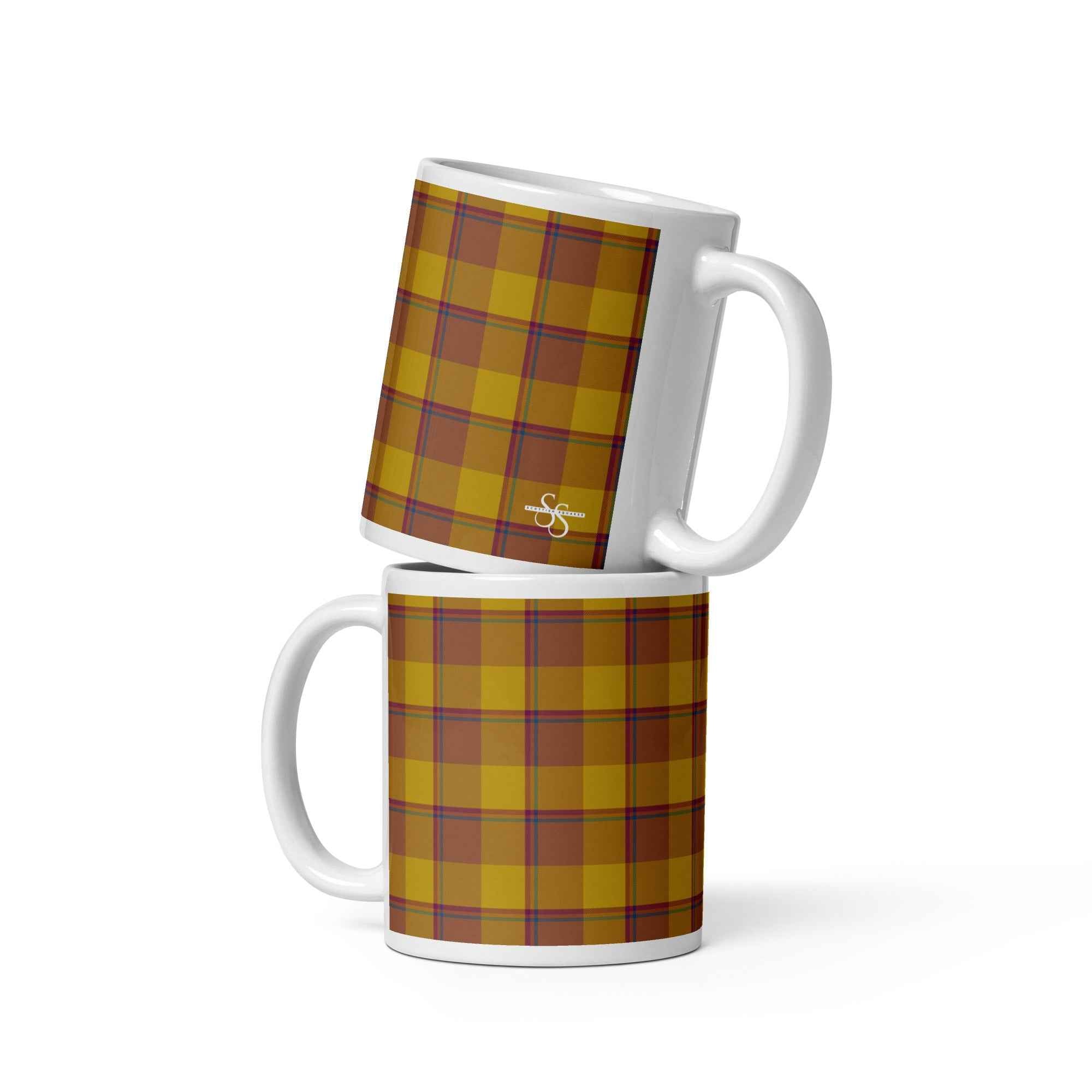 Potters Clay and Pizza Plaid Ceramic Mug - Scottish Squares