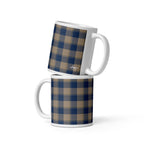 Cello and Donkey Brown Plaid Ceramic Mug - Scottish Squares